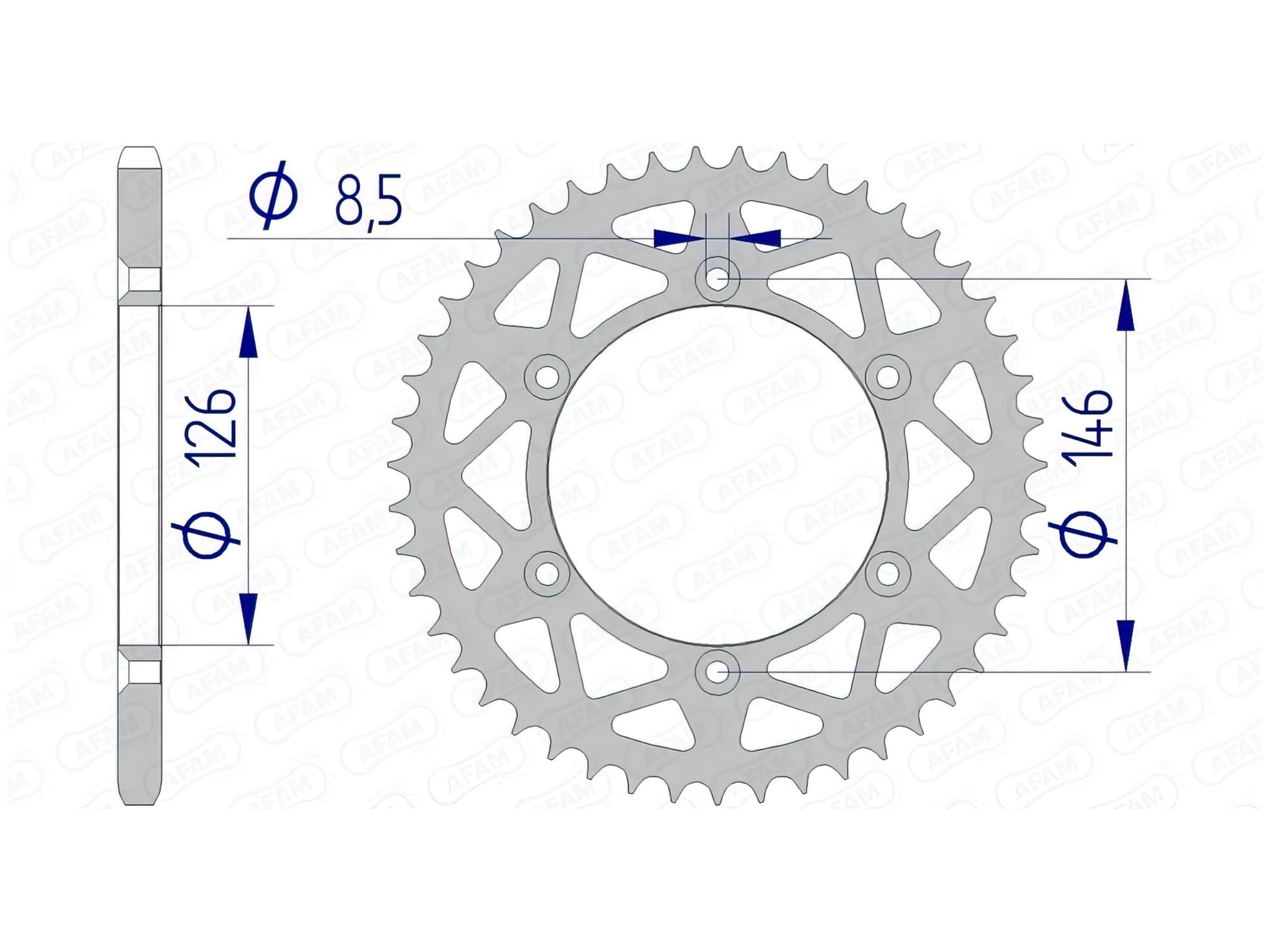 1074537009 Corona Afam alluminio Z49 Suzuki RM-Z 250 / 450