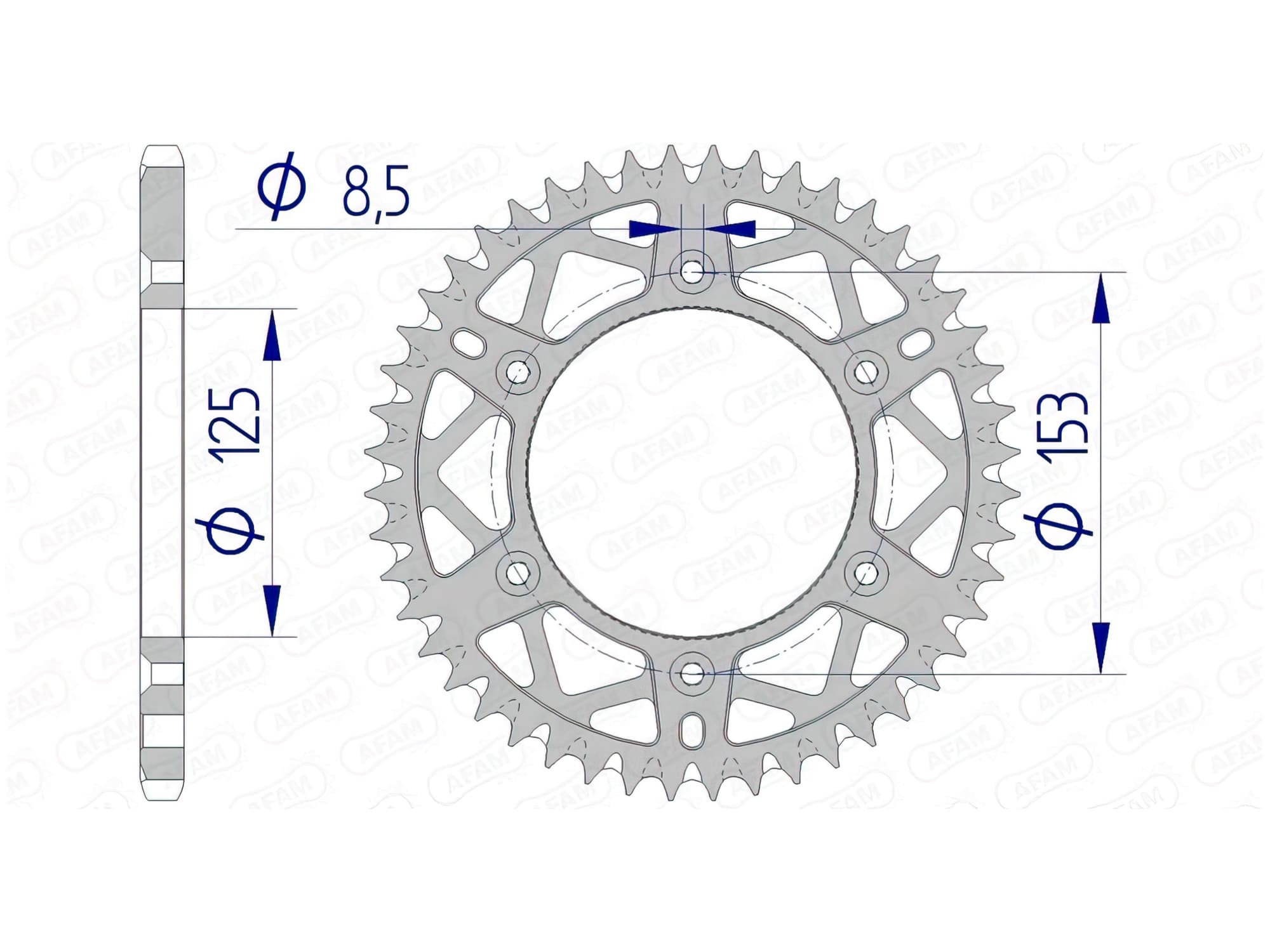 1074389011 Corona Afam alluminio autopulente Z52 Honda CR / CRF / XR