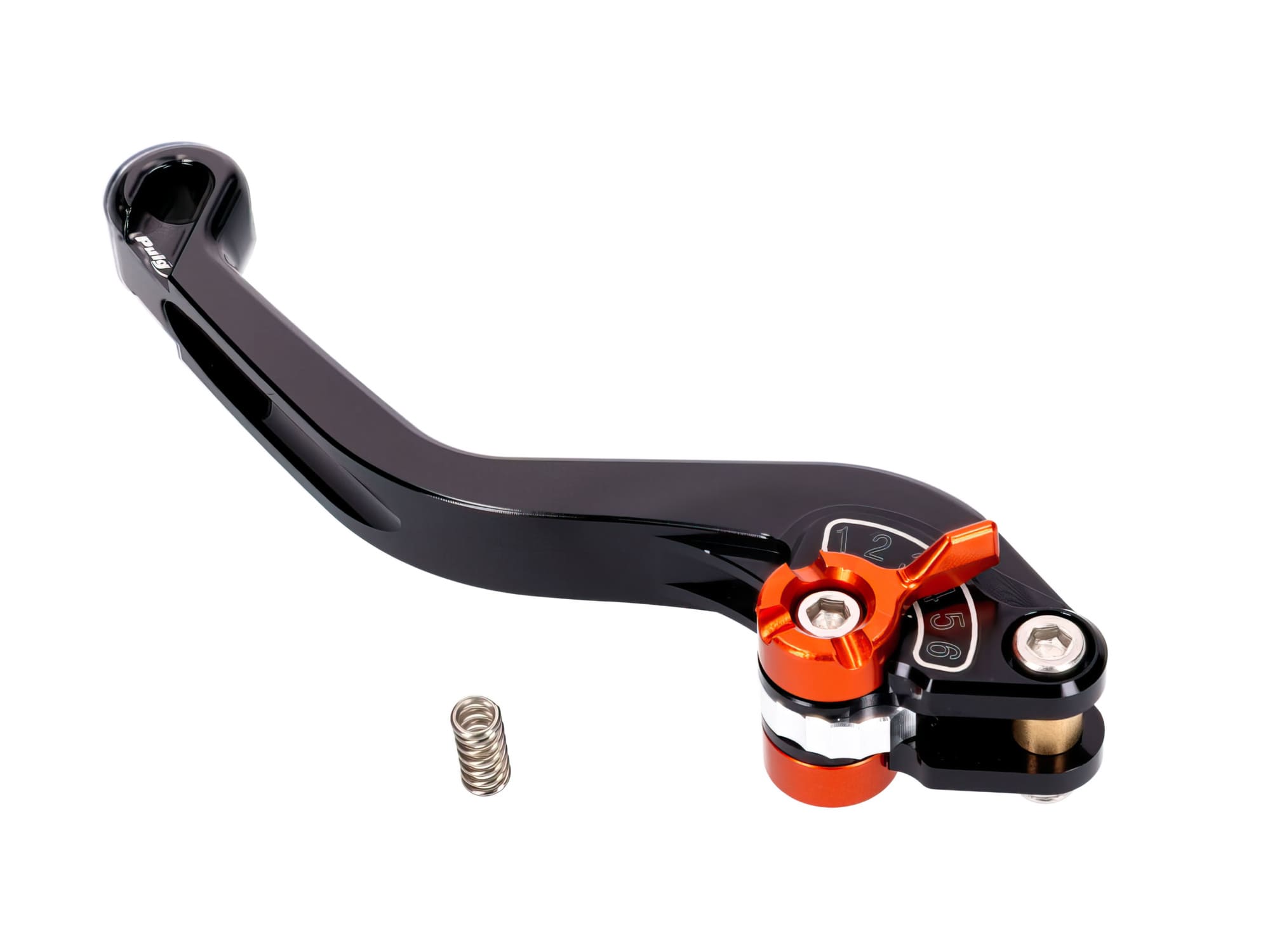 PUI280-NT Puig 2.0 Adjustable Short Rear Brake/Clutch Lever Black/Orange