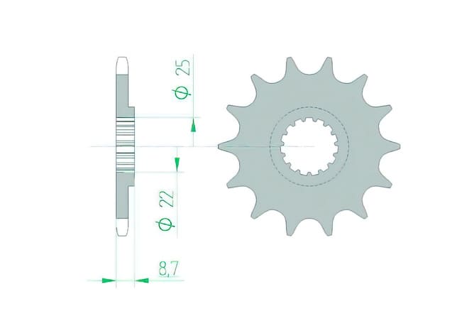 1077137002 Afam Self-Cleaning Sprocket Z13 KTM / Husqvarna / Beta