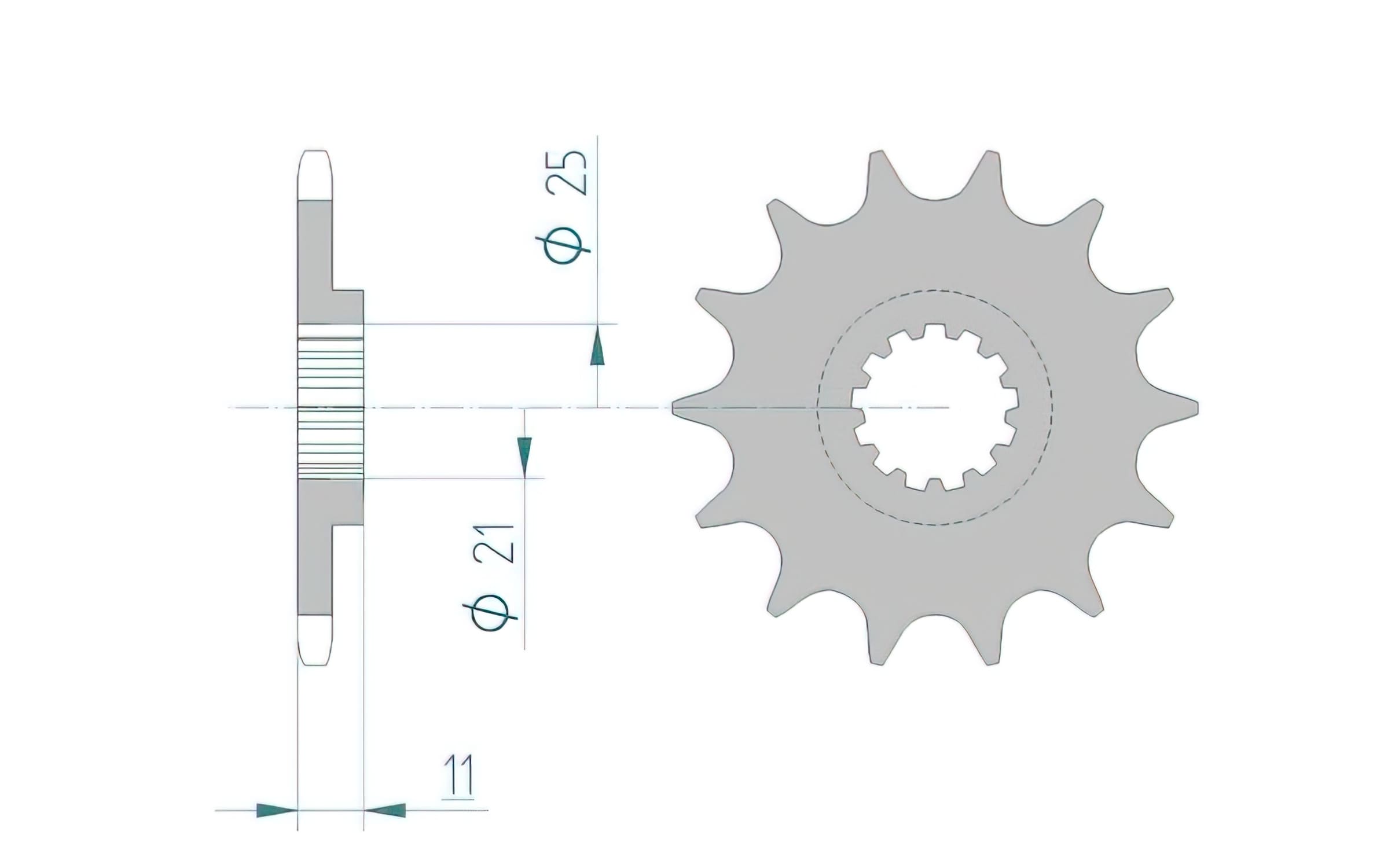 1077133001 Afam Z12 sprocket Husqvarna TC / TE 250 - 450