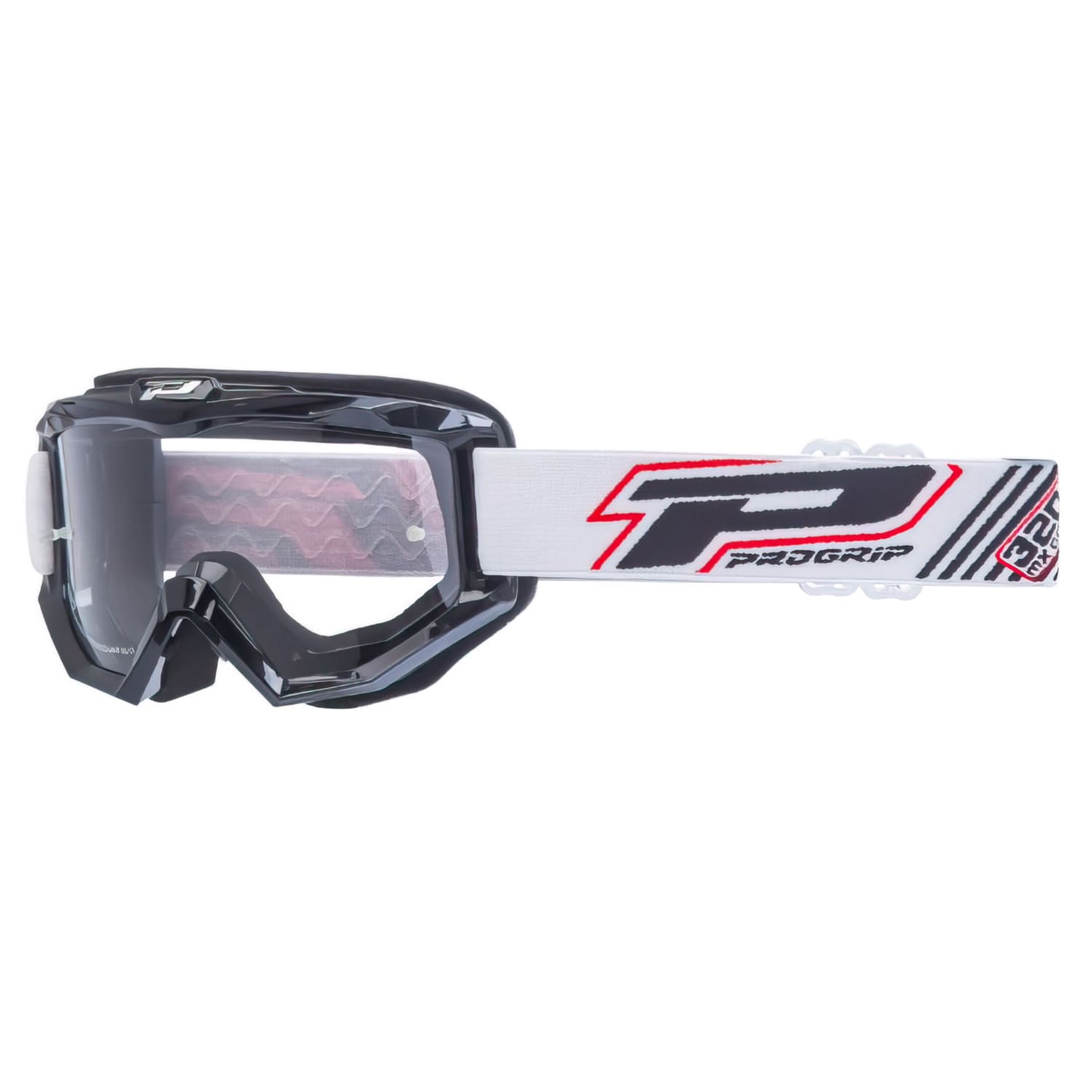 PG3201-30051 Maschera cross ProGrip 3201 trasparente nero