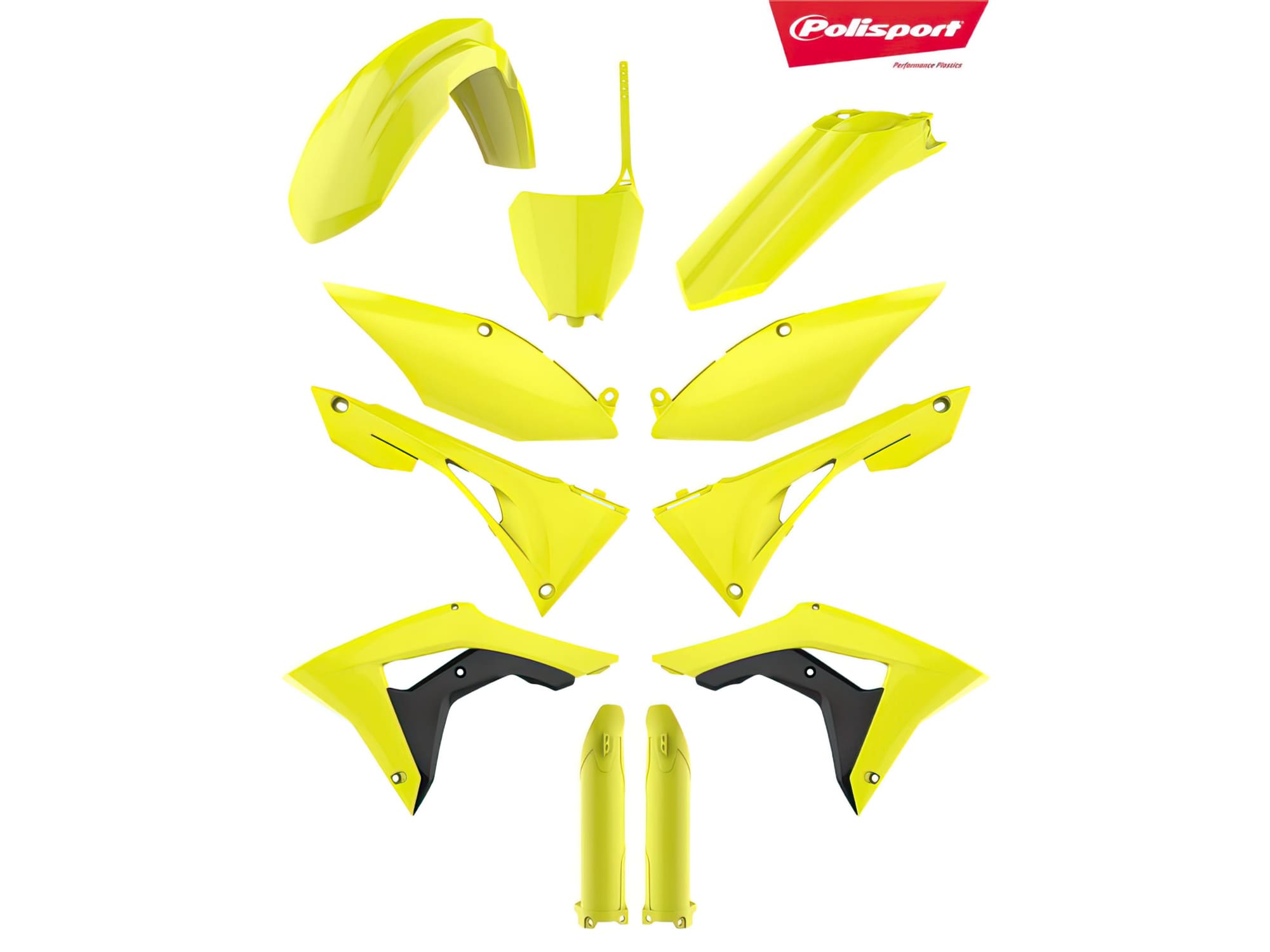 POL-90819 Polisport Fluorescent Yellow Fairing Kit Honda CRF250 / 450R