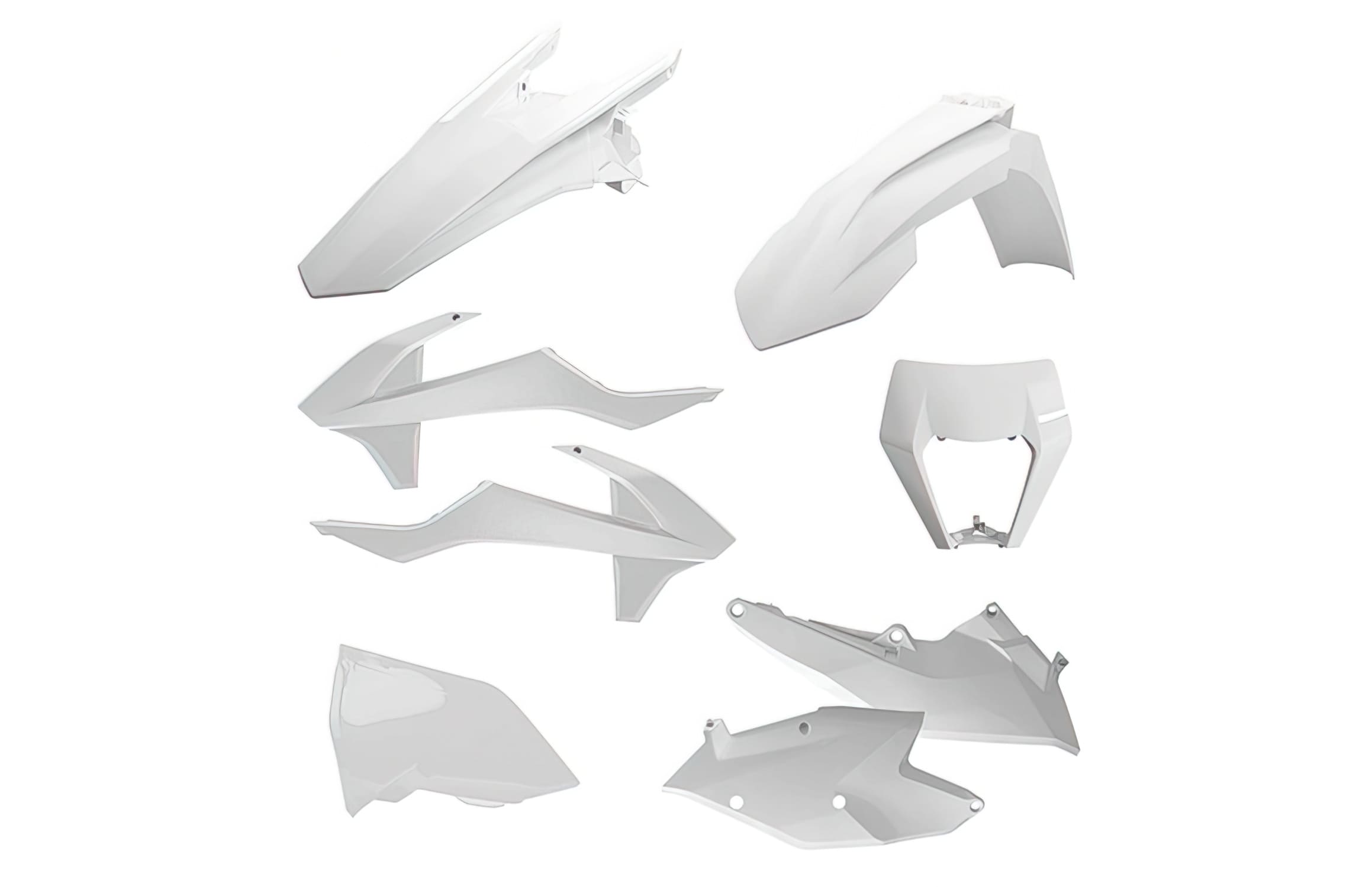 POL-90882 Polisport Enduro Fairing Kit White KTM EXC / EXC-F