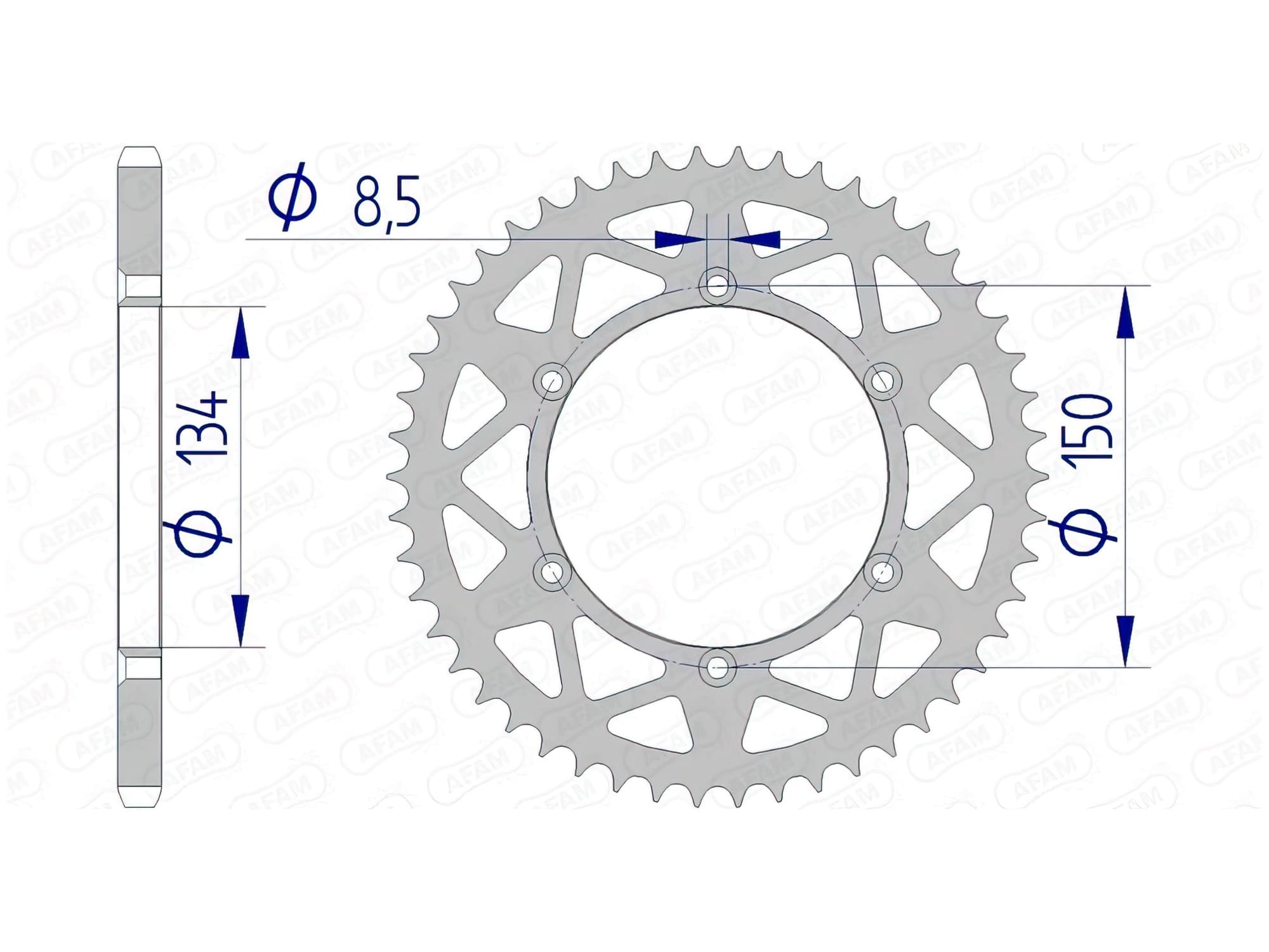 1074602011 Corona Afam alluminio autopulente Z49 Kawasaki KX / KXF