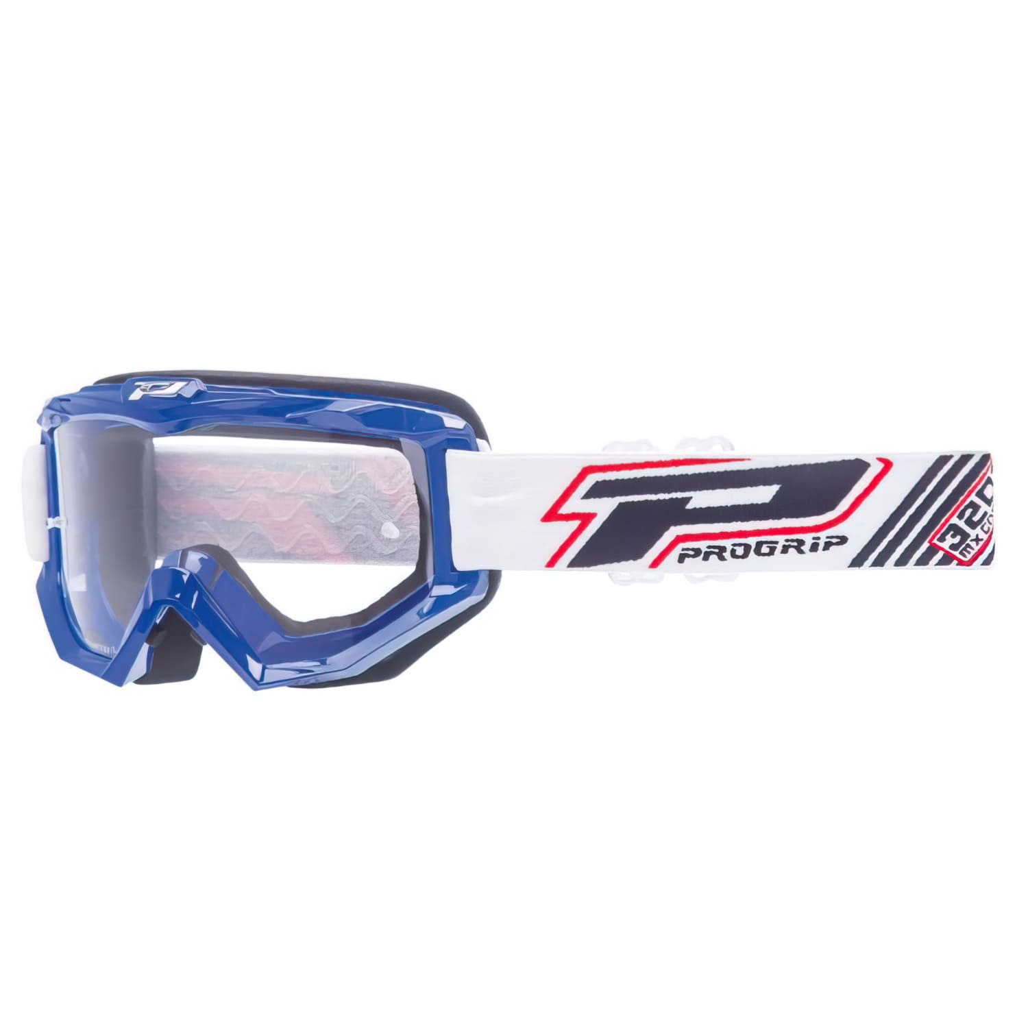 PG3201-30048 Maschera cross ProGrip 3201 trasparente blu