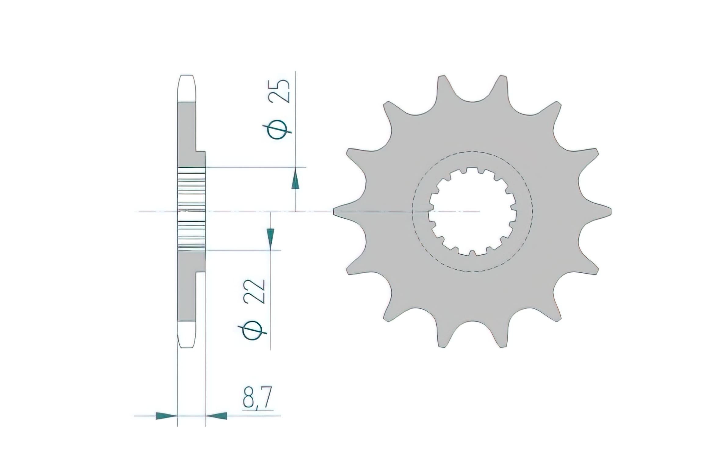 1077137004 Afam Self-Cleaning Sprocket Z15 KTM / Husqvarna / Beta