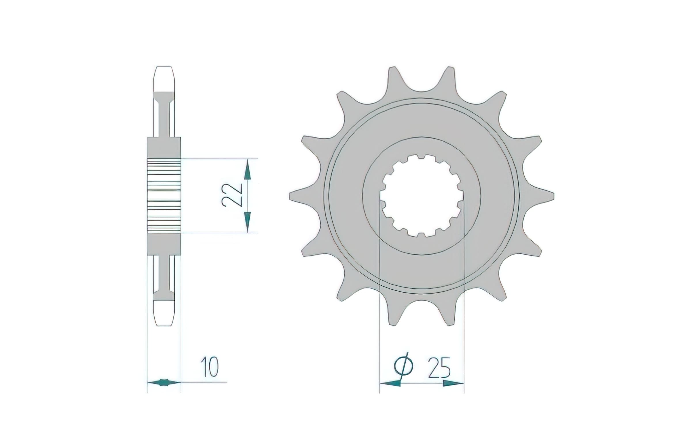 1077177001 Afam Z13 TM MX / EN 250 sprocket