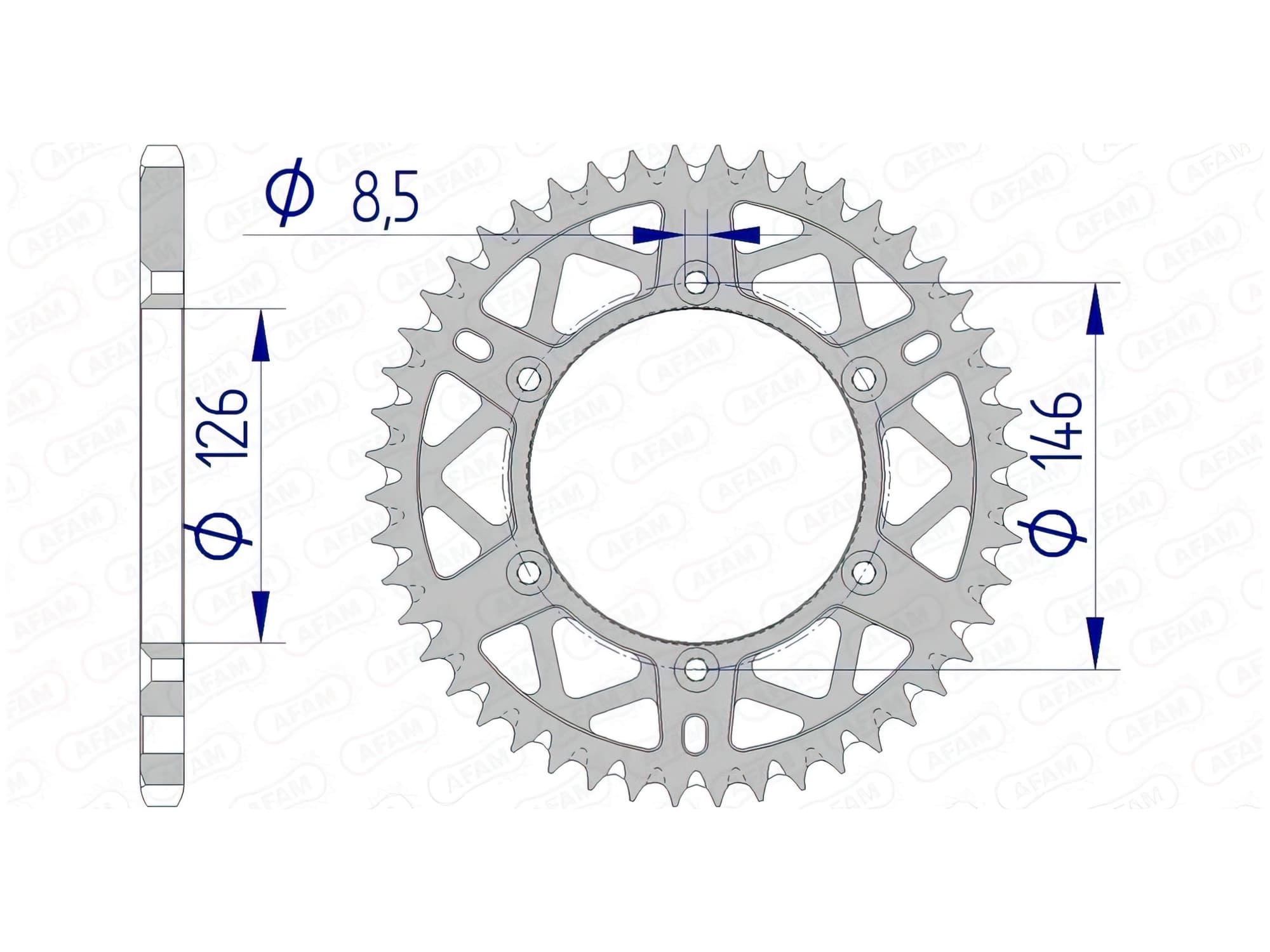 1074536002 Corona Afam alluminio autopulente Z48 Suzuki RM-Z 250 / 450