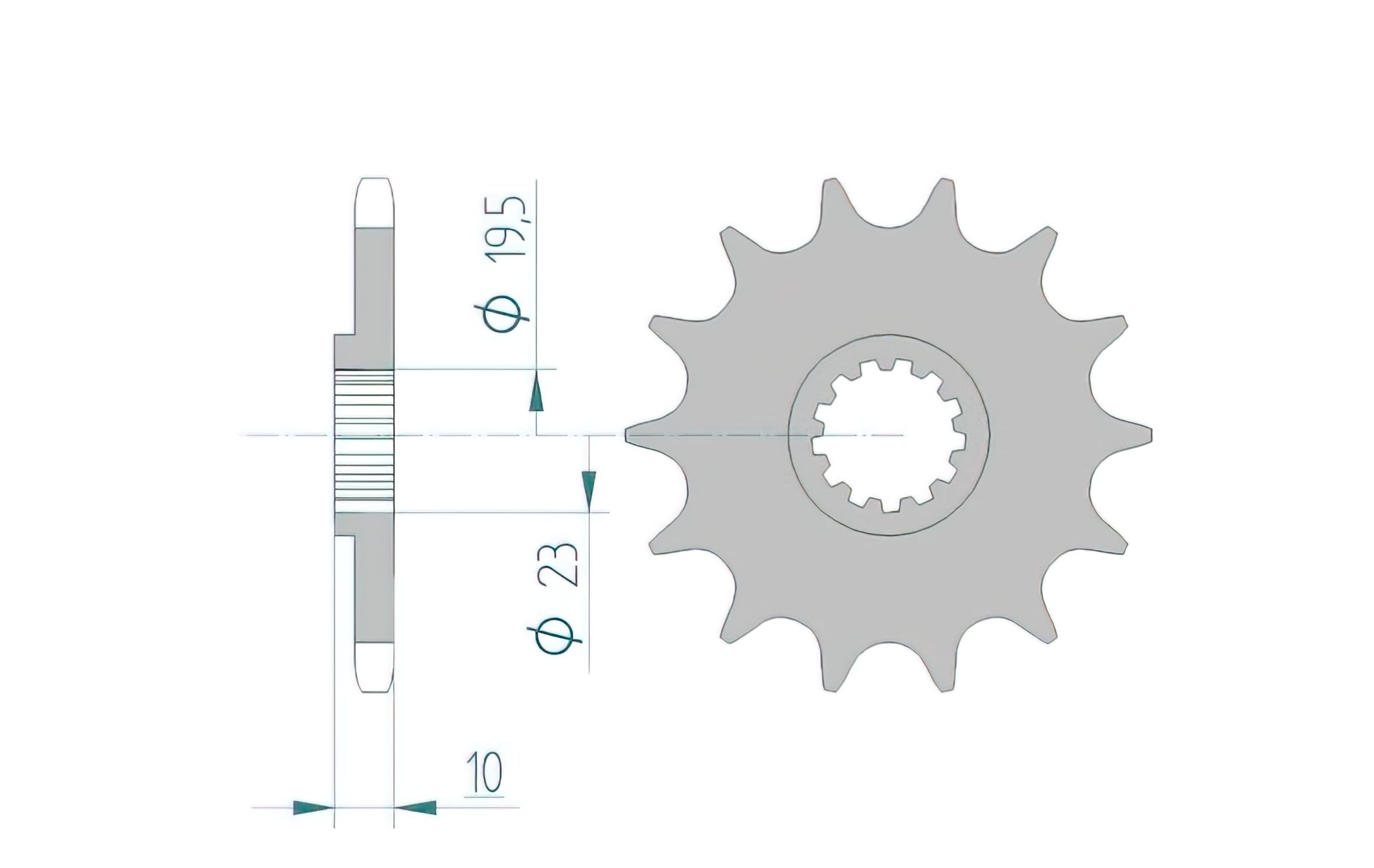 1076164001 Afam self-cleaning sprocket Z12 KX 125