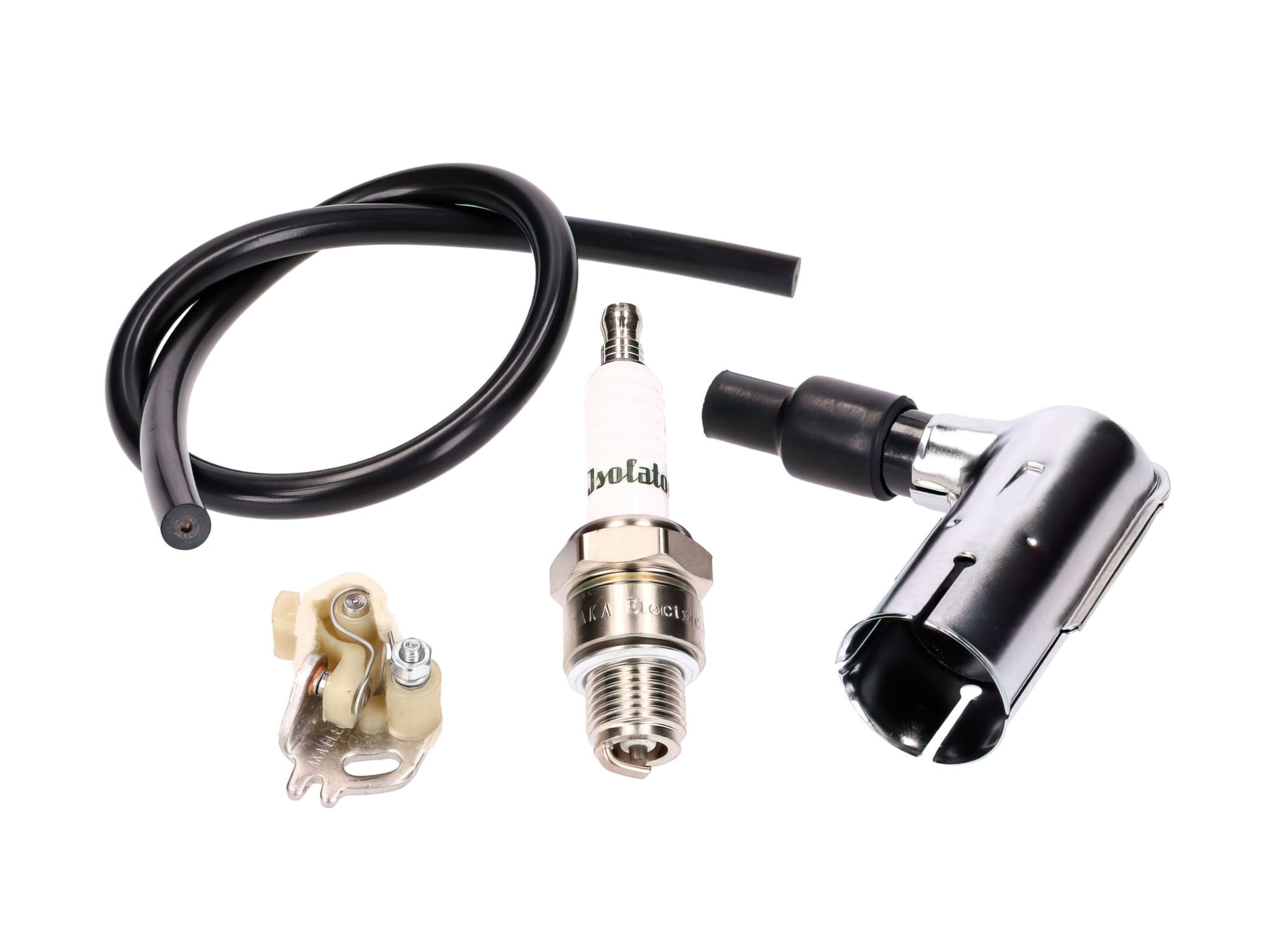 MOF-41632 Ignition kit with spark plug, connector, switch + cable Simson S50 / S51 / Schwalbe / Sperber / Star / Habicht / Spatz