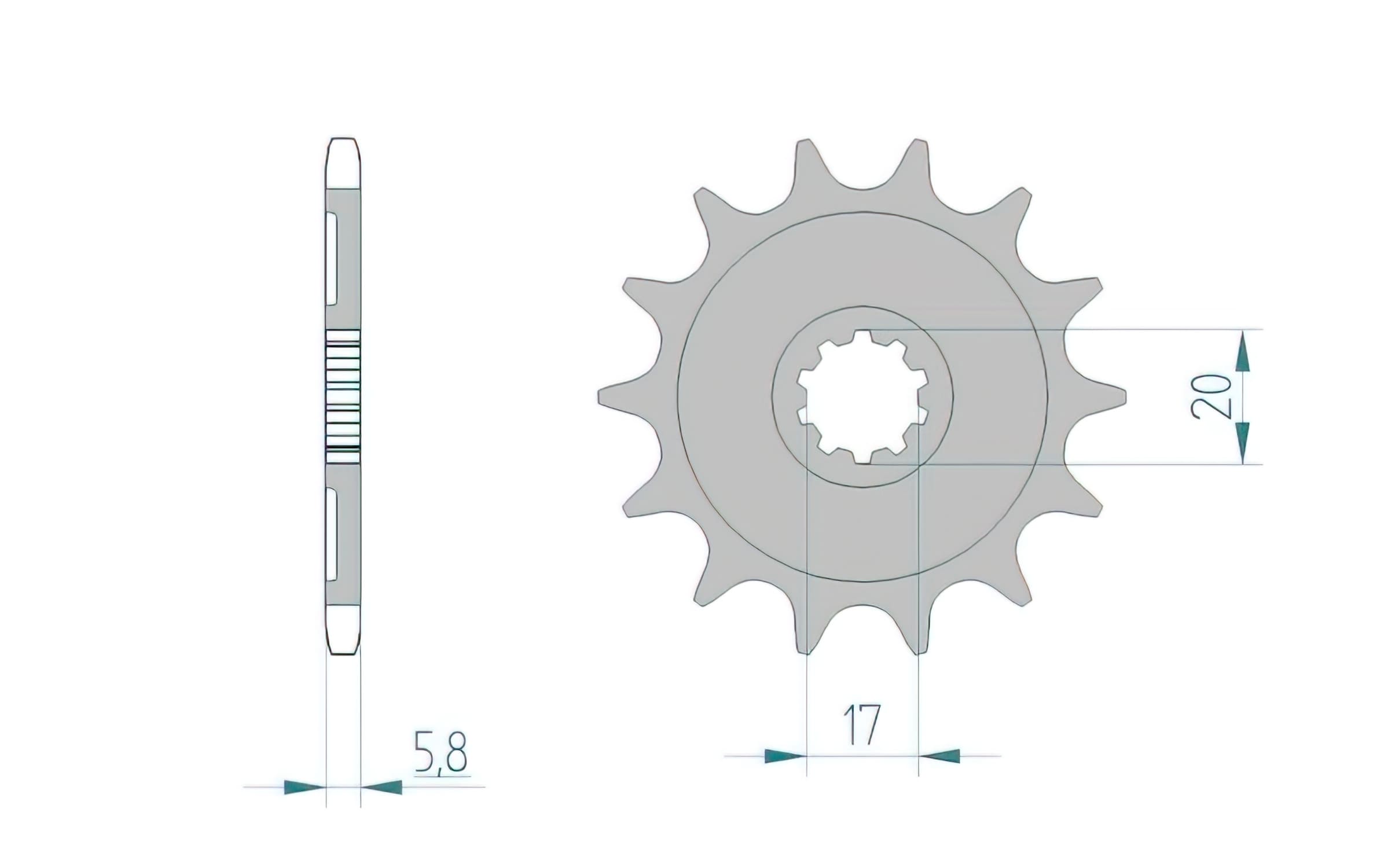 1076240002 Afam Z14 KXF 250 sprocket