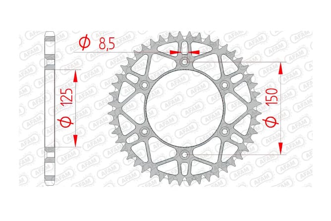 1074718003 Afam Self-Cleaning Steel Crown Z50 KTM / Husqvarna