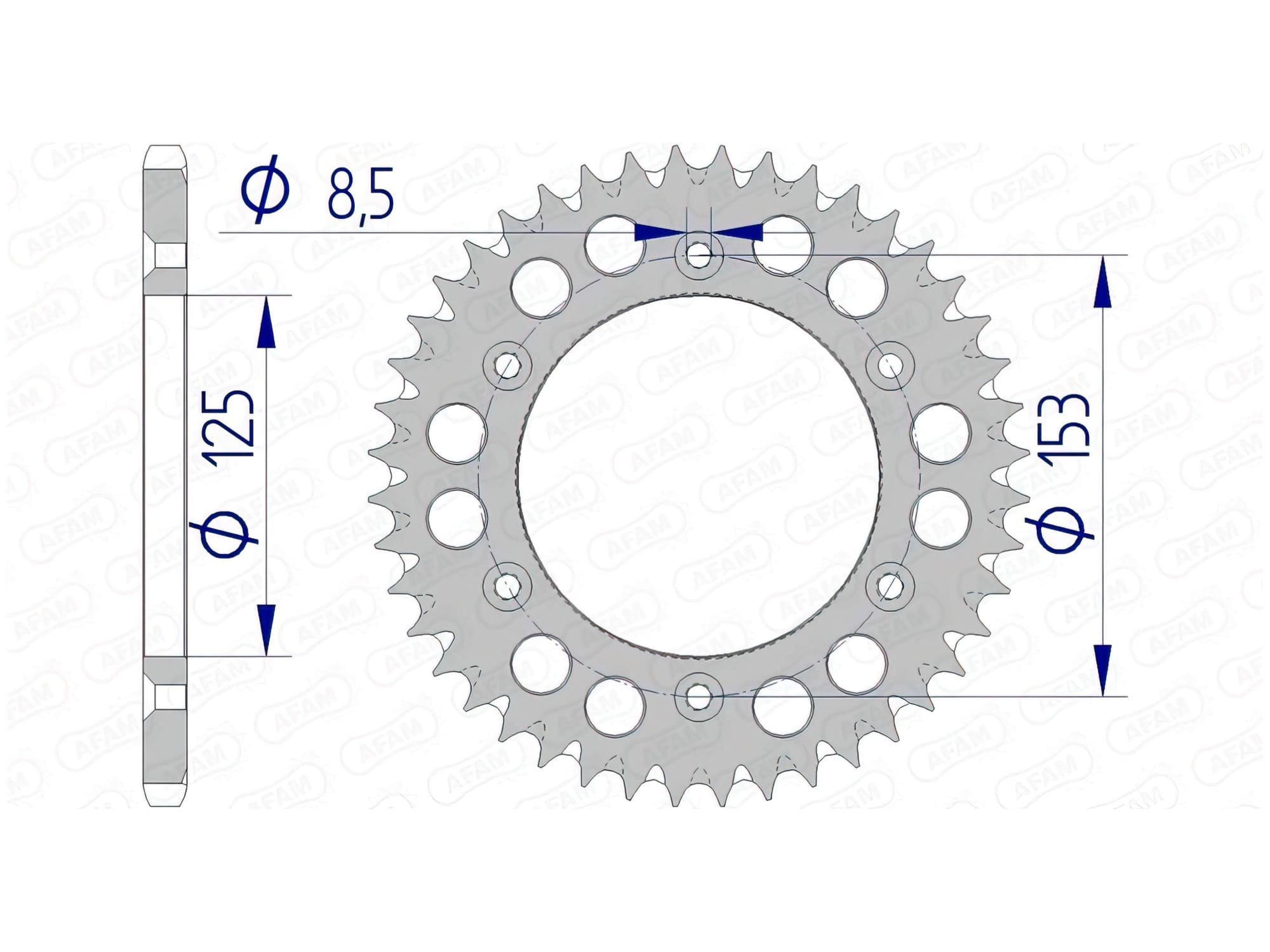 1074389005 Corona Afam alluminio autopulente Z46 Honda CR / CRF / XR