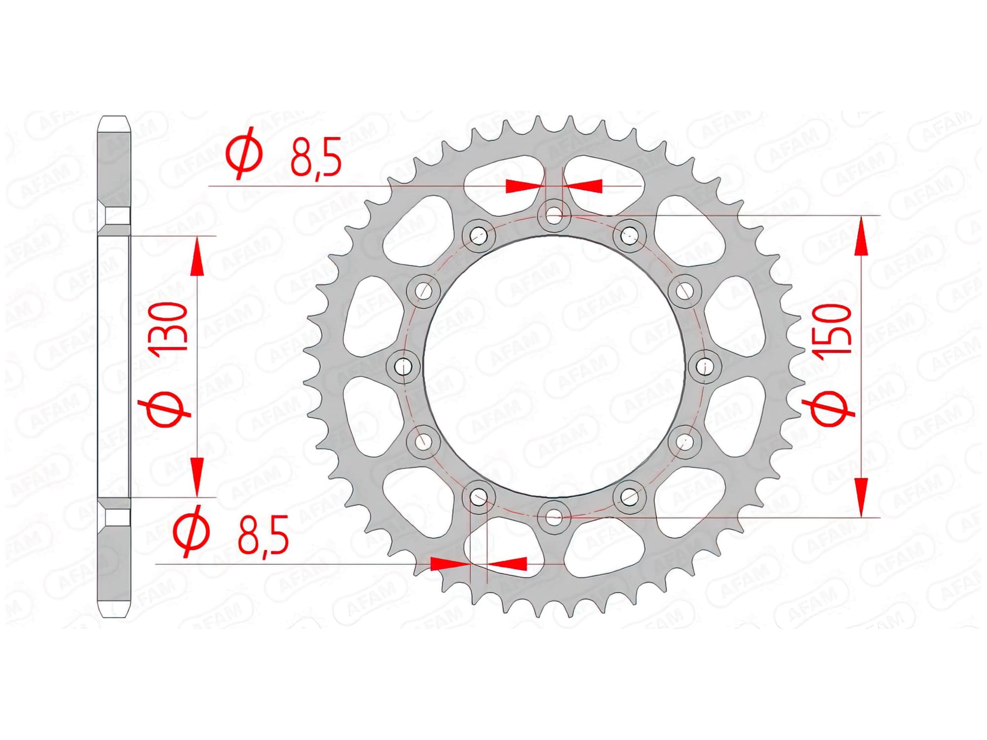 1074432003 Afam Steel Crown Z53 Yamaha YZ / YZF