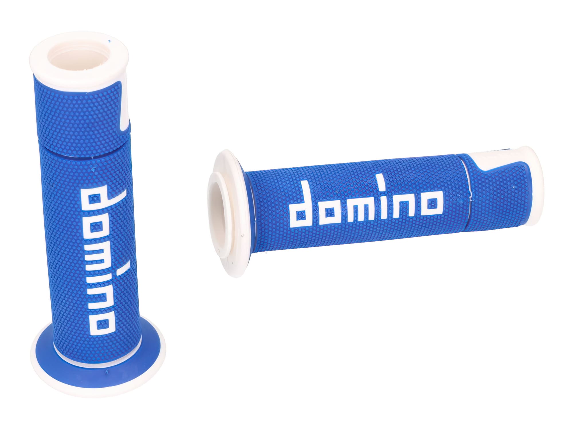 DOM39777RP Manopole Domino A450 On-Road Racing blu / bianco (aperto)