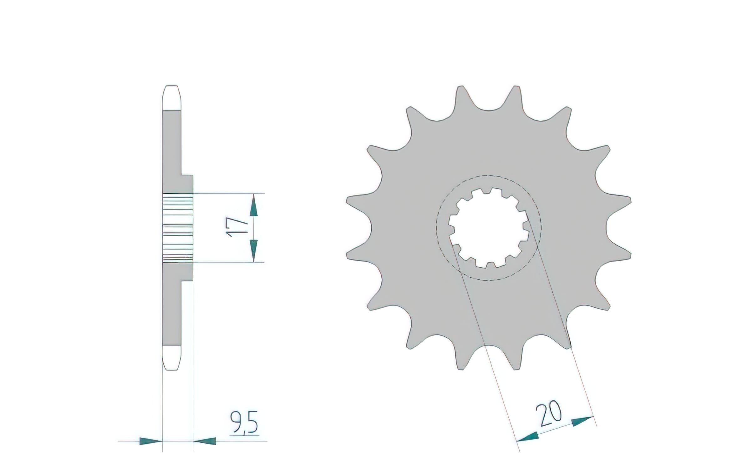 1077163001 Sprocket 420 Afam Z12 SX / TC 65