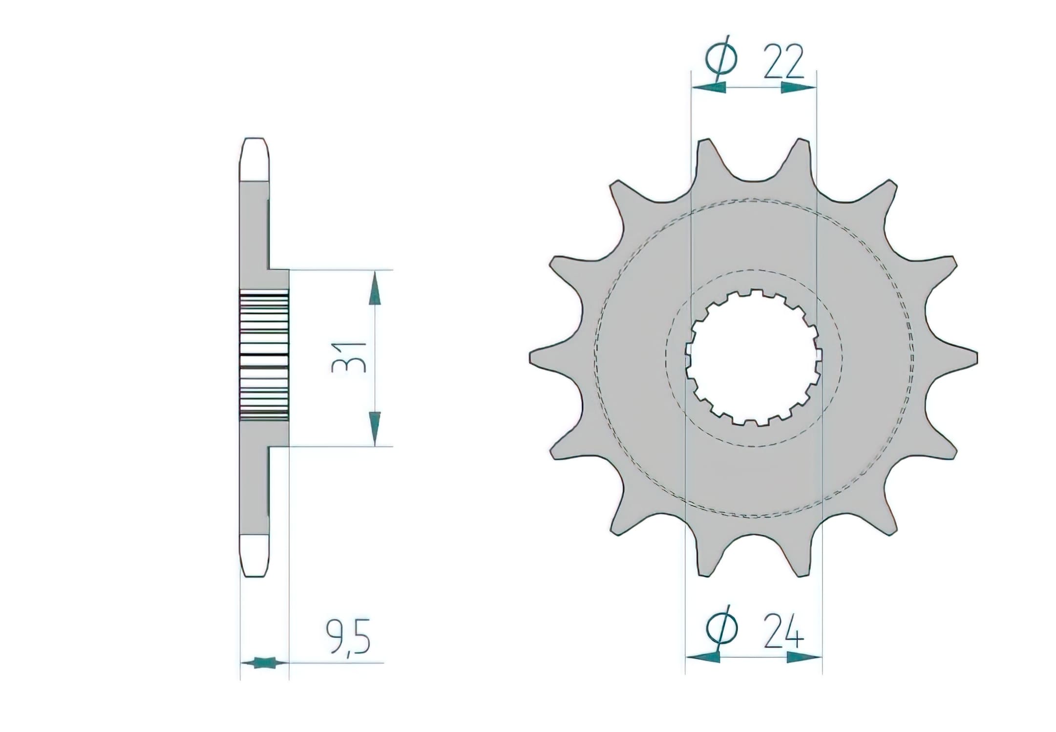 1075953002 Afam Z14 RM-Z 450 Sprocket