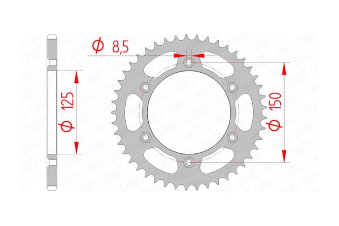 1074717009 Afam steel crown Z50 KTM / Husqvarna