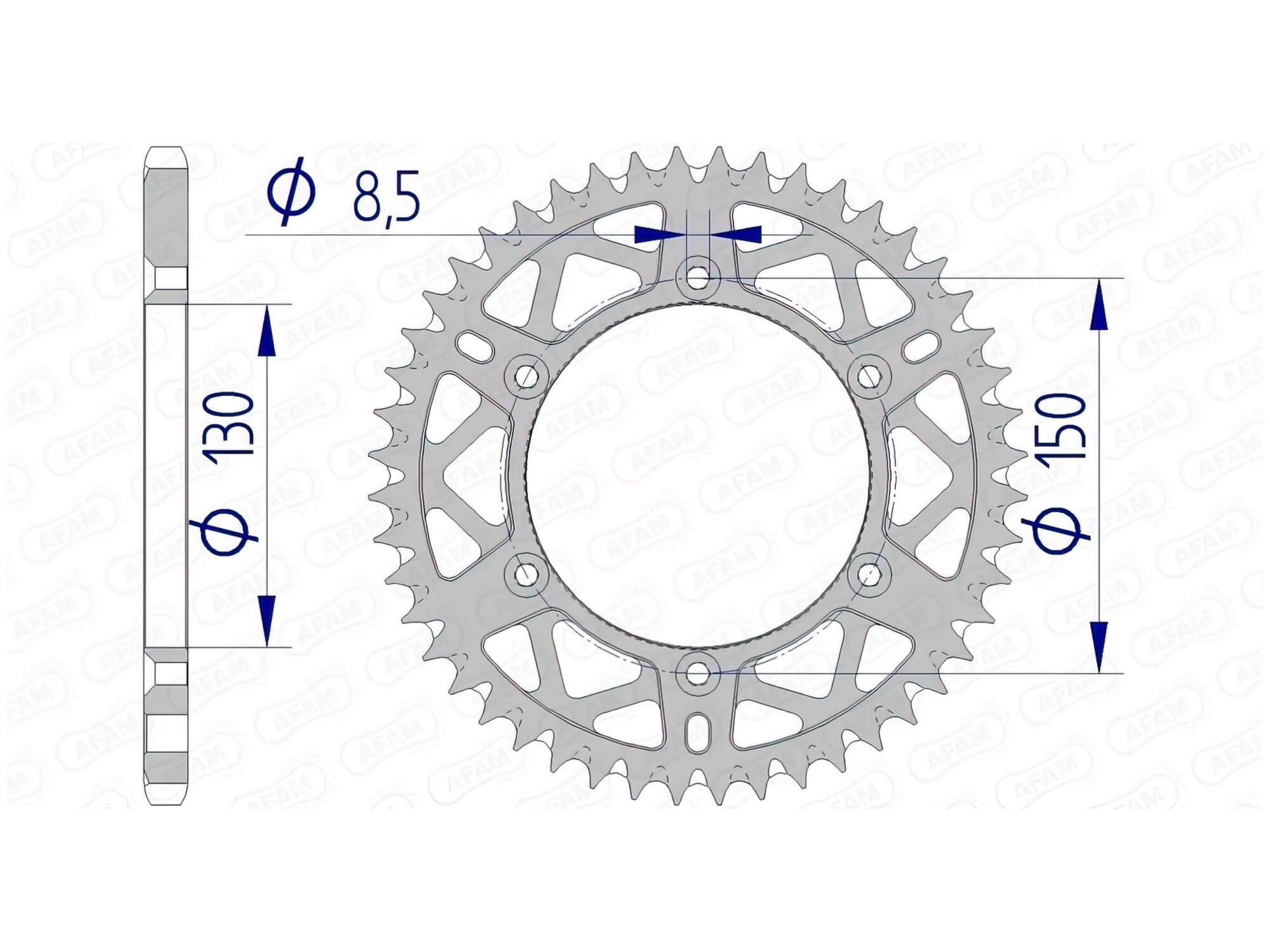 1074470006 Corona Afam alluminio autopulente Z51 Yamaha YZ / YZF