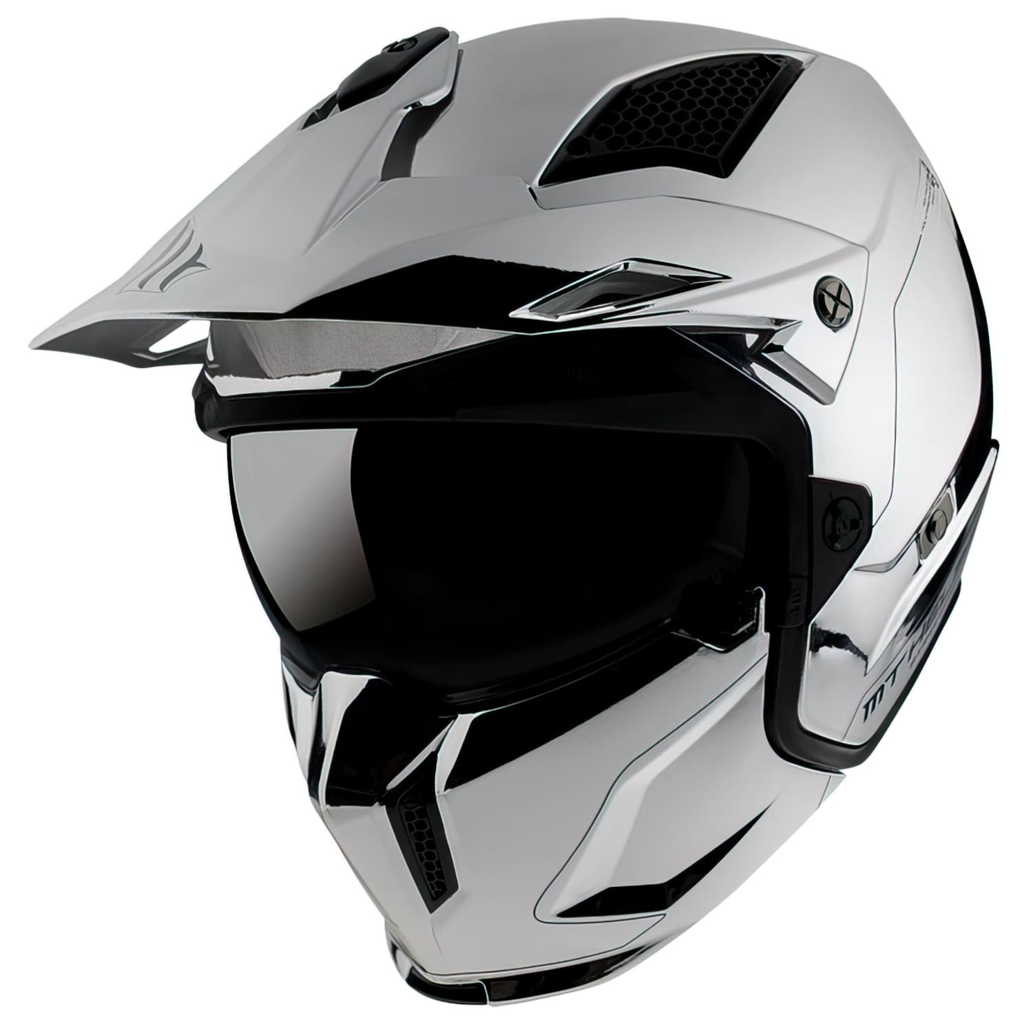 SF-178195 MT Streetfighter SV Chrome silver XXL trial helmet