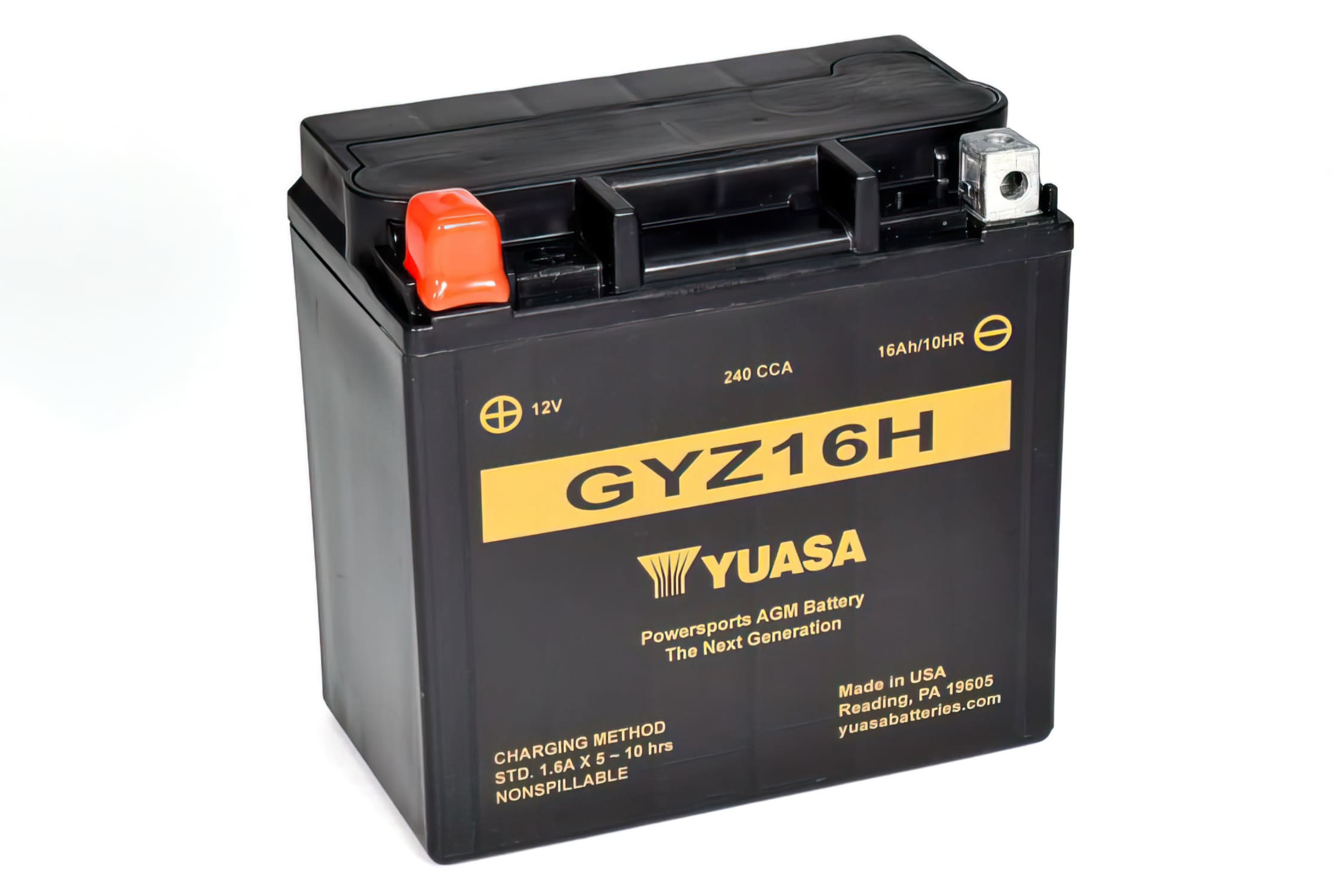 YUA36269 Yuasa GYZ16H WET MF Gel Maintenance Free Battery - Ready to Install