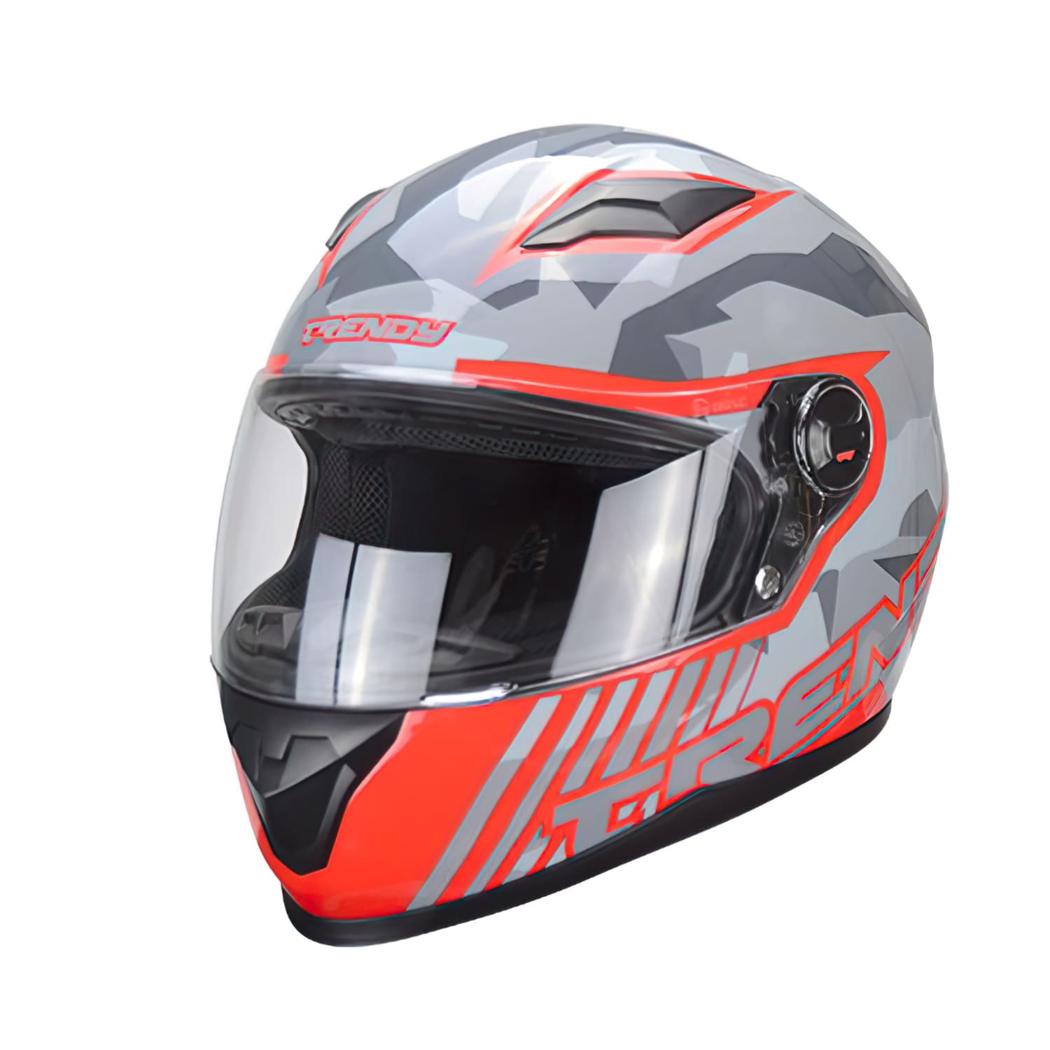 CGN505808 Trendy T-503 Furya Full Face Helmet Matt Grey / Red XXL