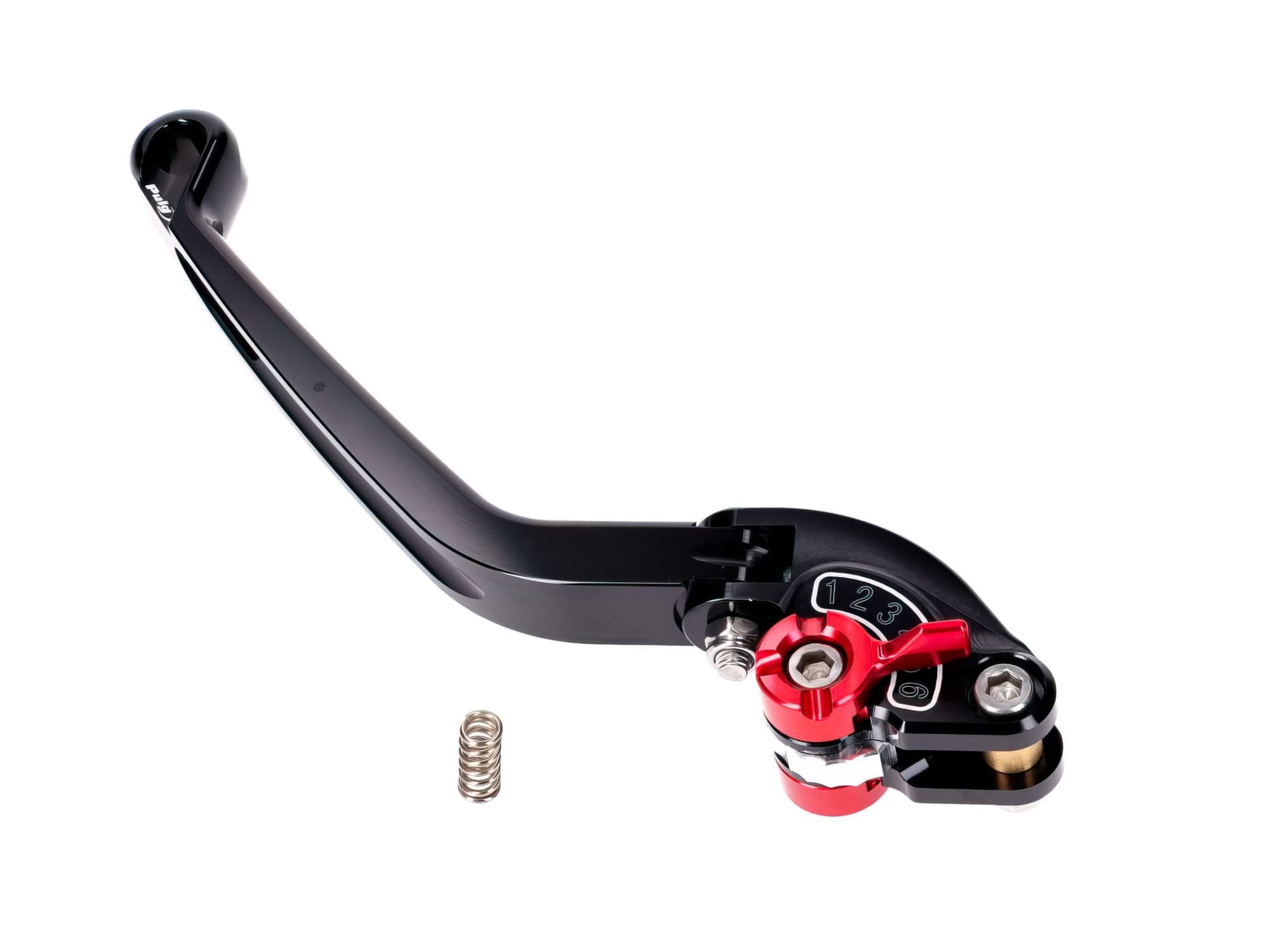 PUI260-NR Puig 2.0 Adjustable Folding Rear Brake/Clutch Lever Black/Red