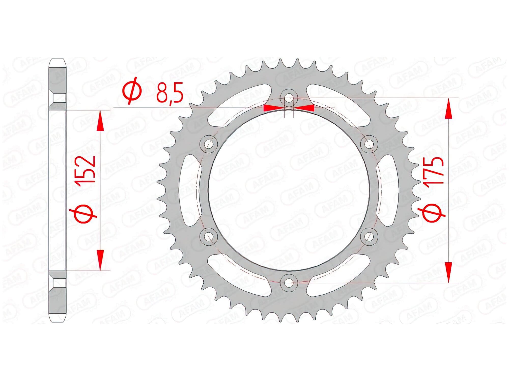 1074447003 Afam steel crown Z49 Yamaha YZ / YZF