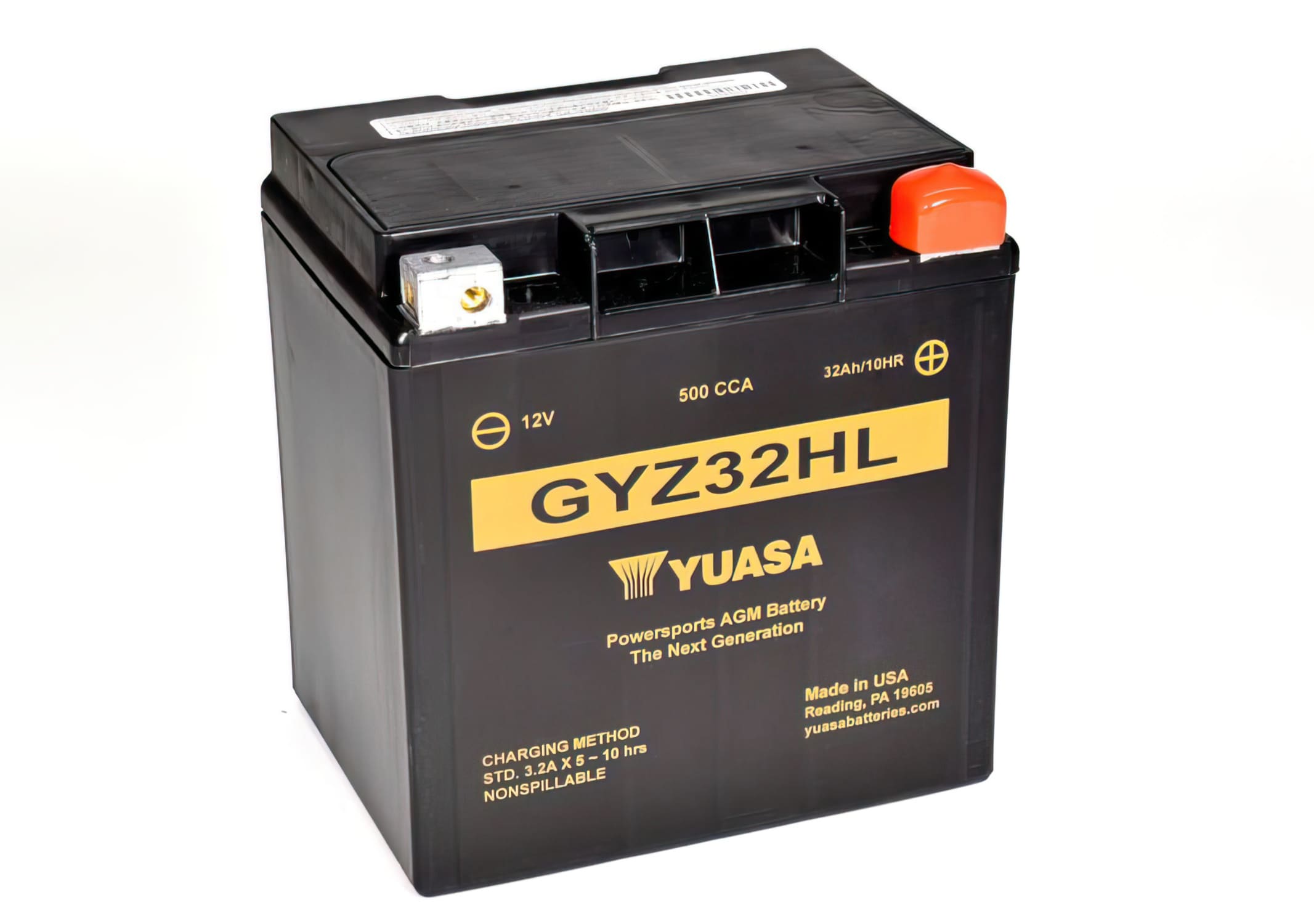 YUA36274 Yuasa GYZ32HL WET MF Gel Maintenance Free Battery - Ready to Install