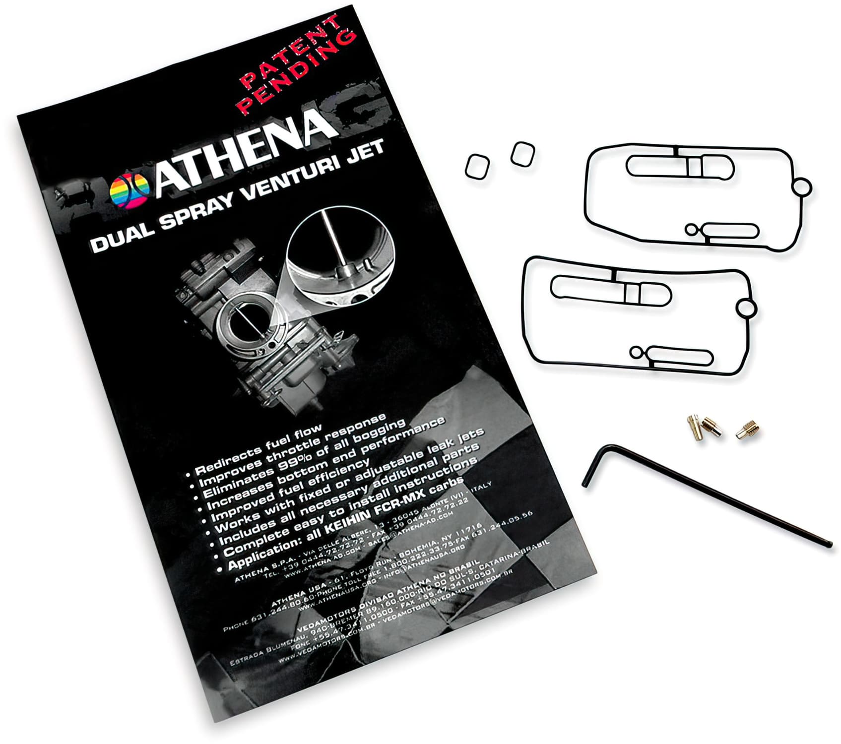 AT-10070330 Kit getti carburatore Venturi Dual Spray Athena