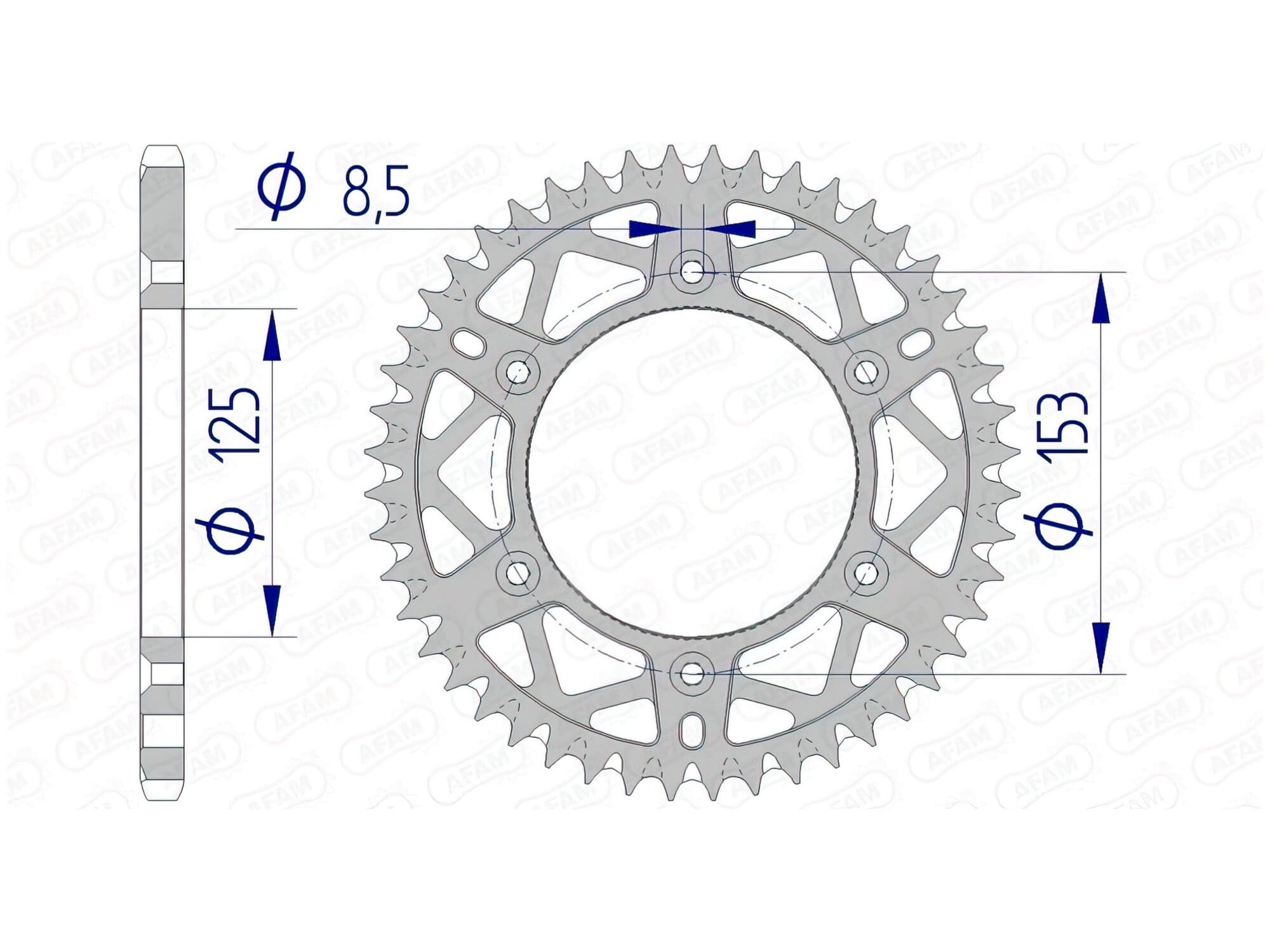 1074389003 Corona Afam alluminio autopulente Z54 Honda CR / CRF / XR