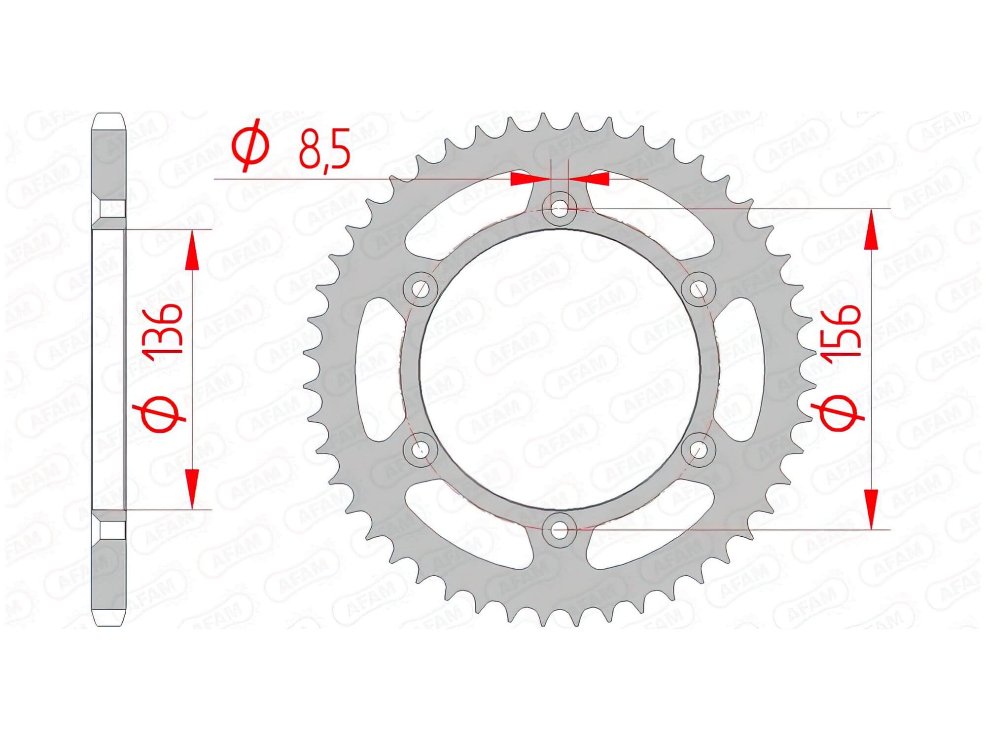 1074495005 Crown Afam steel Z48 Beta / Husqvarna / Sherco