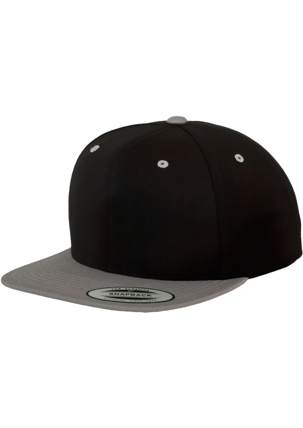 FF-6089MT-00286-0050 Classic 2-Tone Flexfit Snapback Cap Black/Silver