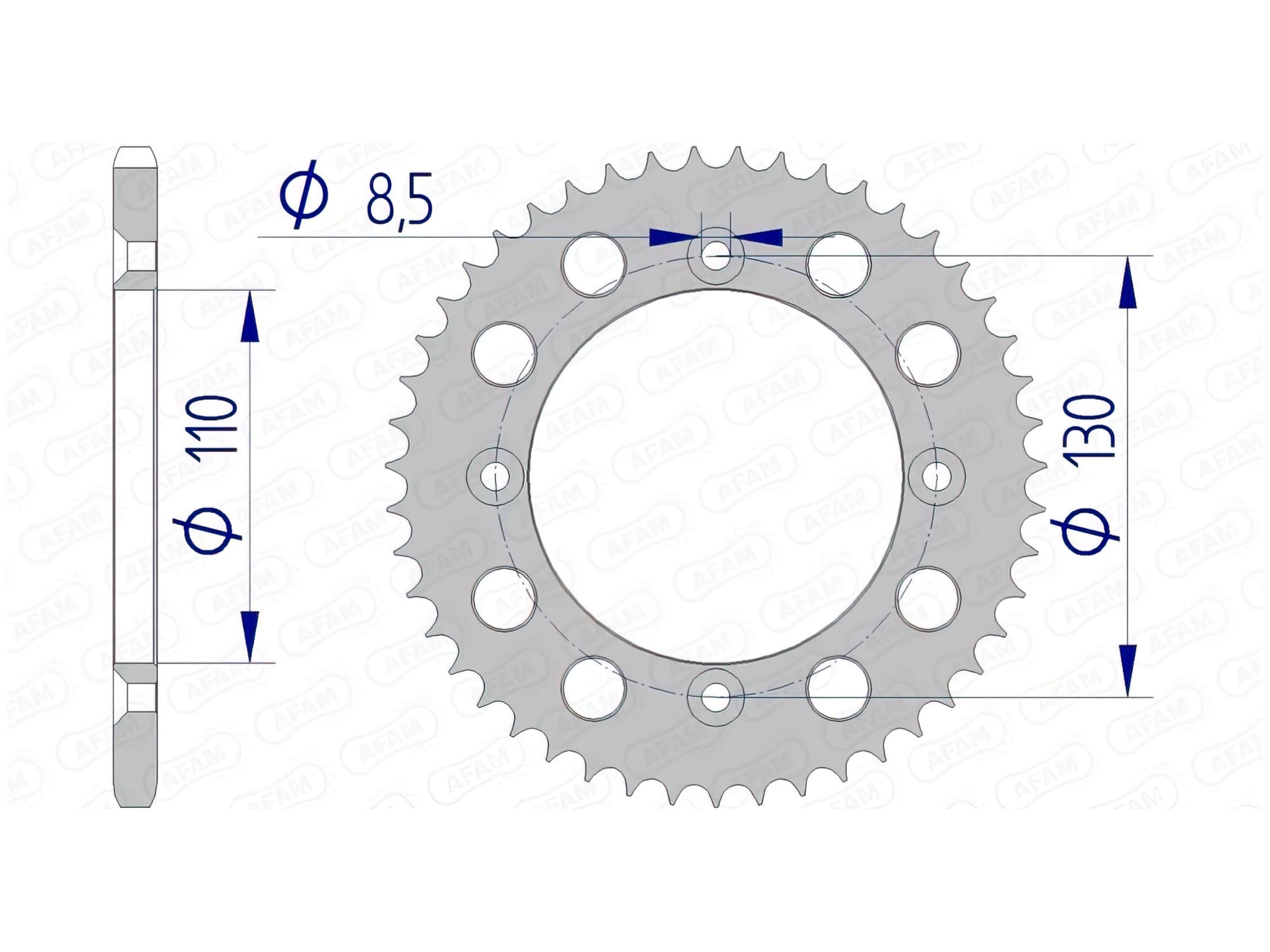 1074384007 Corona Afam 420 alluminio Z56 CR 80 / 85