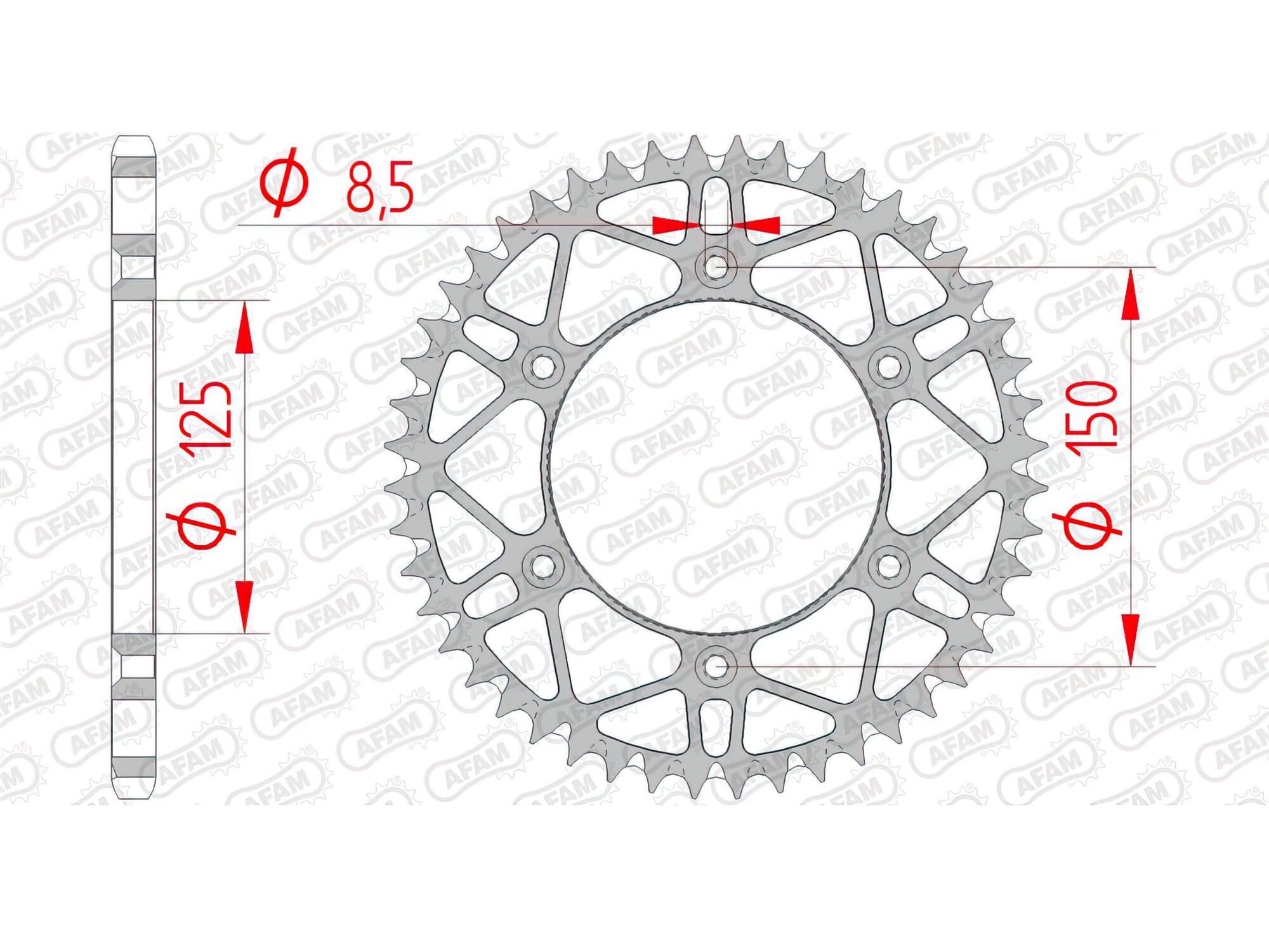 1074718005 Afam Self-Cleaning Steel Crown Z52 KTM / Husqvarna