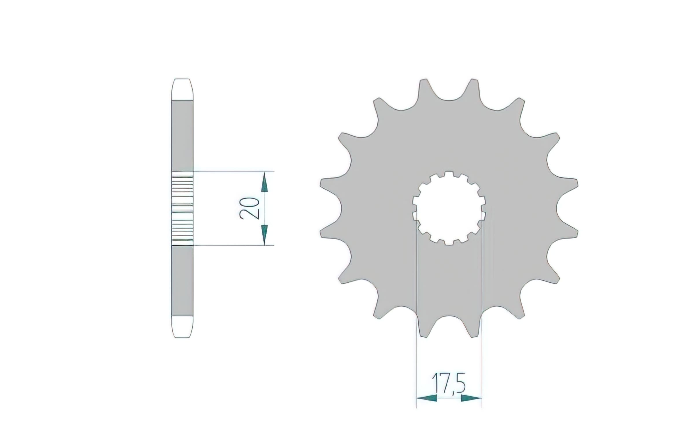 1075268001 Afam 428 self-cleaning pinion Z14 YZ 85