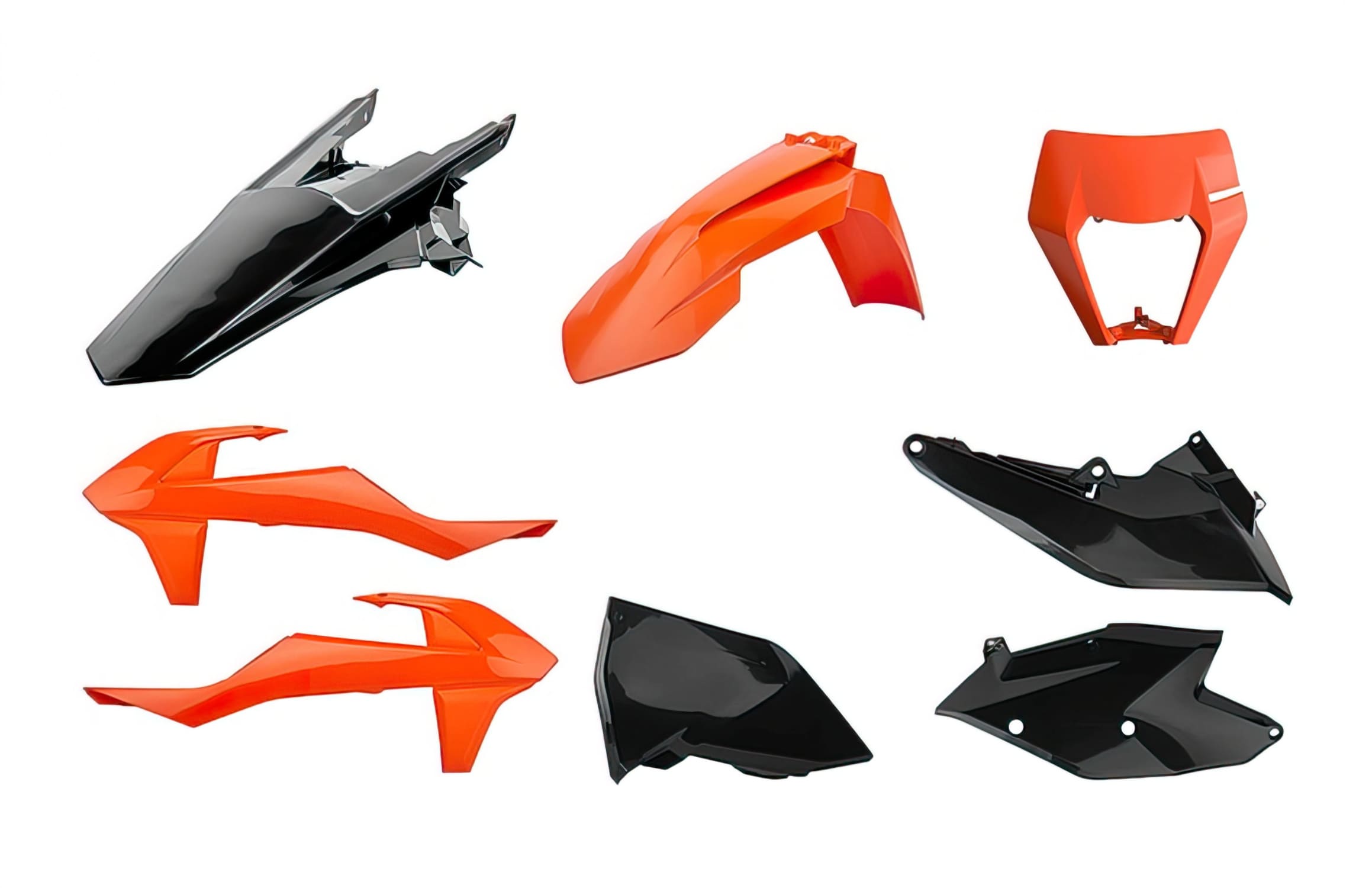 POL-90885 Polisport Enduro Fairing Kit orange / black KTM EXC / EXC-F