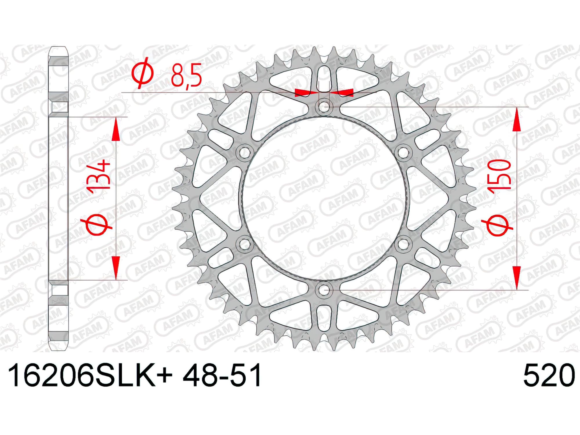 1074558003 Corona Afam acciaio autopulente Z50 Kawasaki KX / KXF