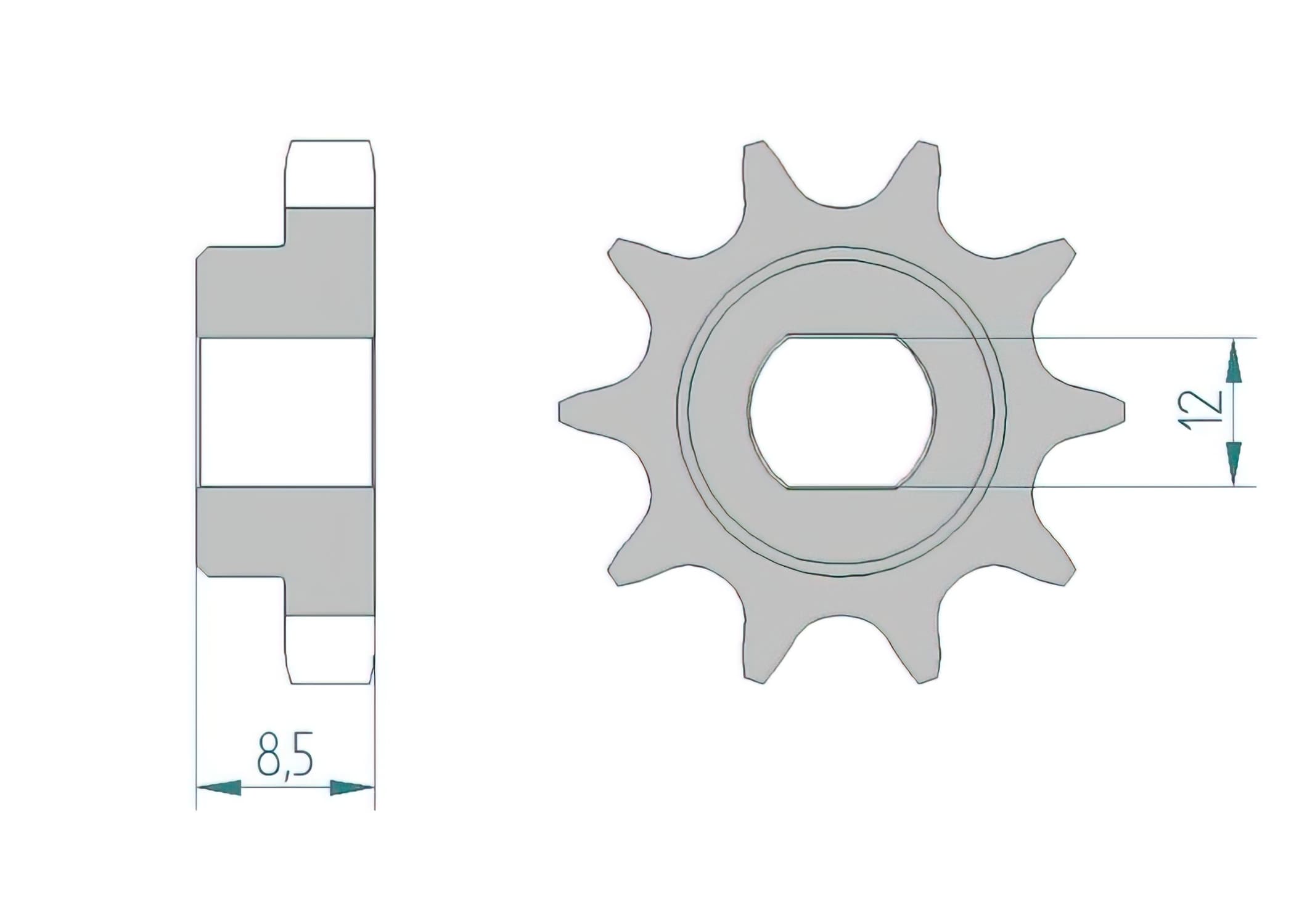 1077167002 Sprocket 415 Afam Z11 KTM / Husqvarna 50