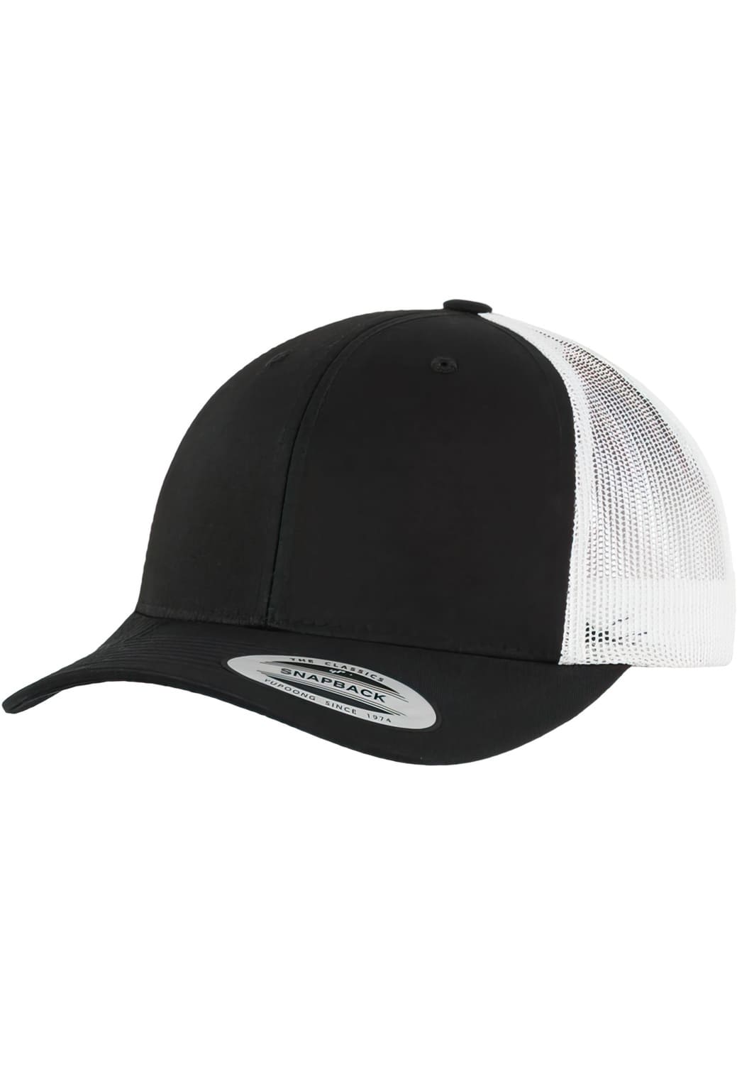 FF-6606T-00050-0050 Retro Flexfit 2-Tone Trucker Hat Black/White