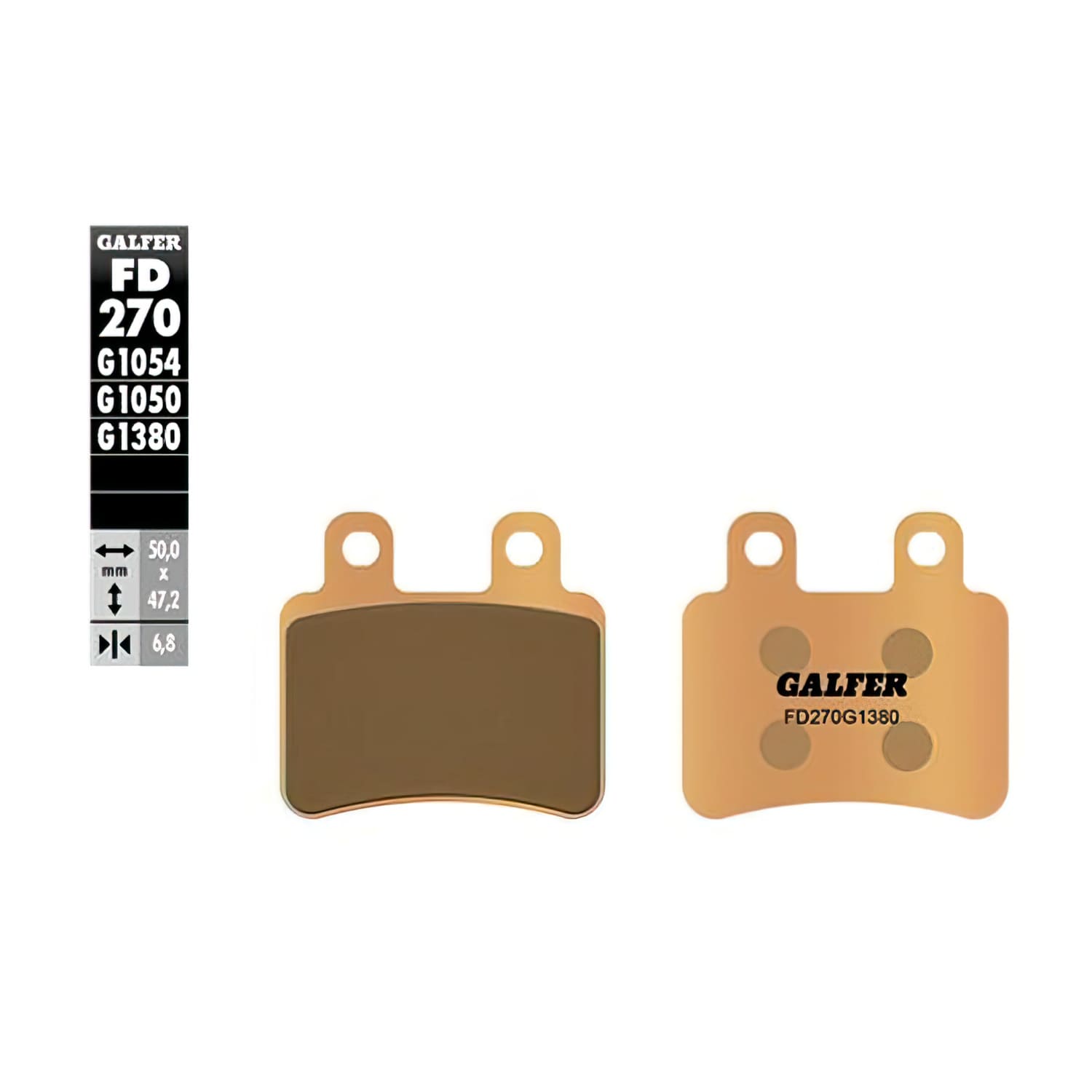 GLFD270G1380 Galfer Sintered Brake Pads Yamaha DT