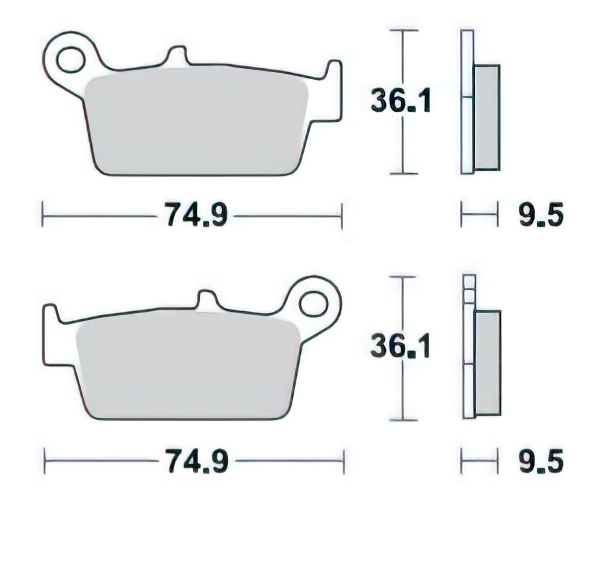 BRA-701CM44 Pastiglie freno Braking 701CM 44 KXF 250