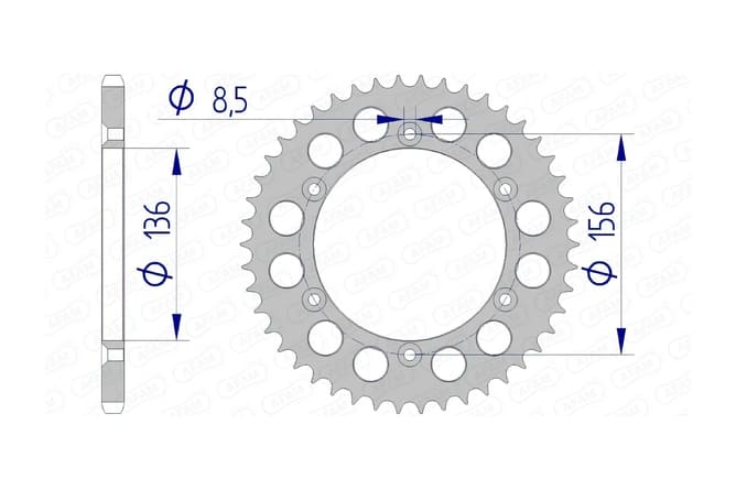 1074539007 Corona Afam alluminio Z45 GasGas / Husqvarna