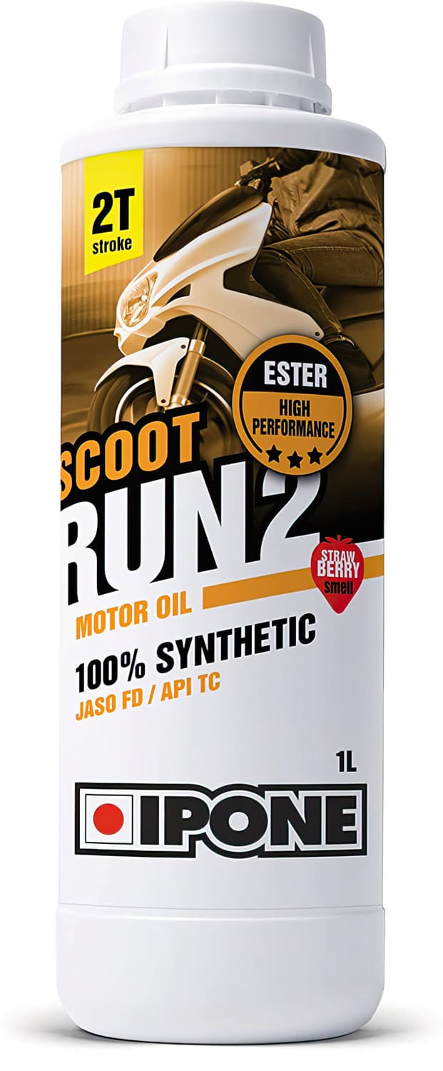 IP-800118 Ipone Scoot Run 2 Strawberry 2-Stroke Engine Oil 100% Synthetic 1L