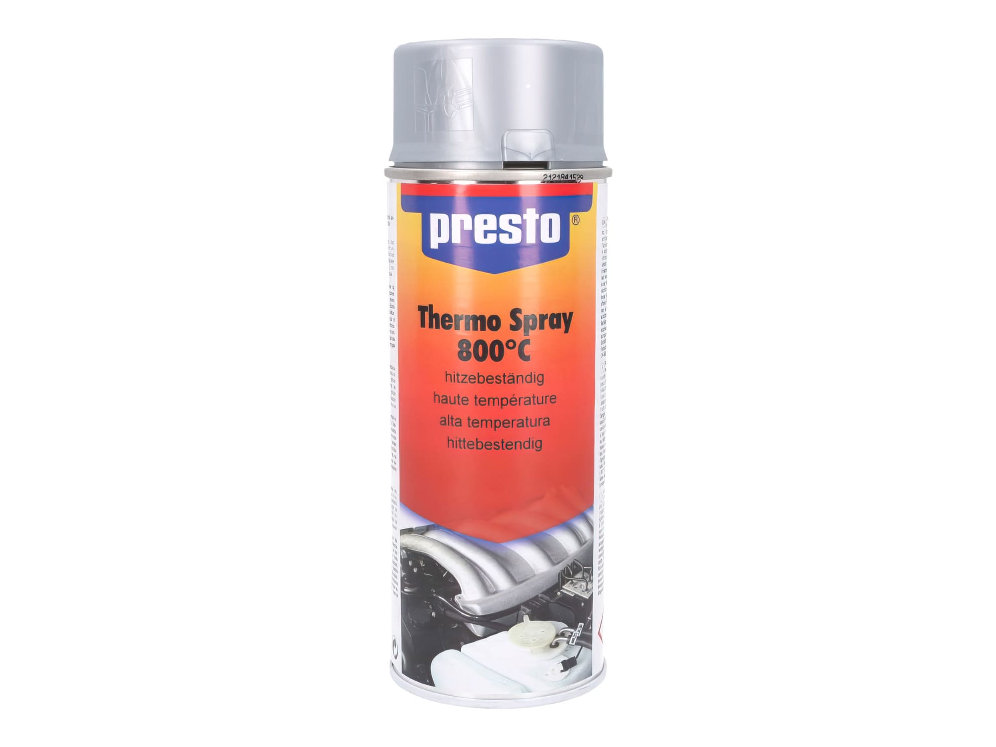 PTO33619 Presto Heat Resistant Paint Metallic Silver 800°C 400ml