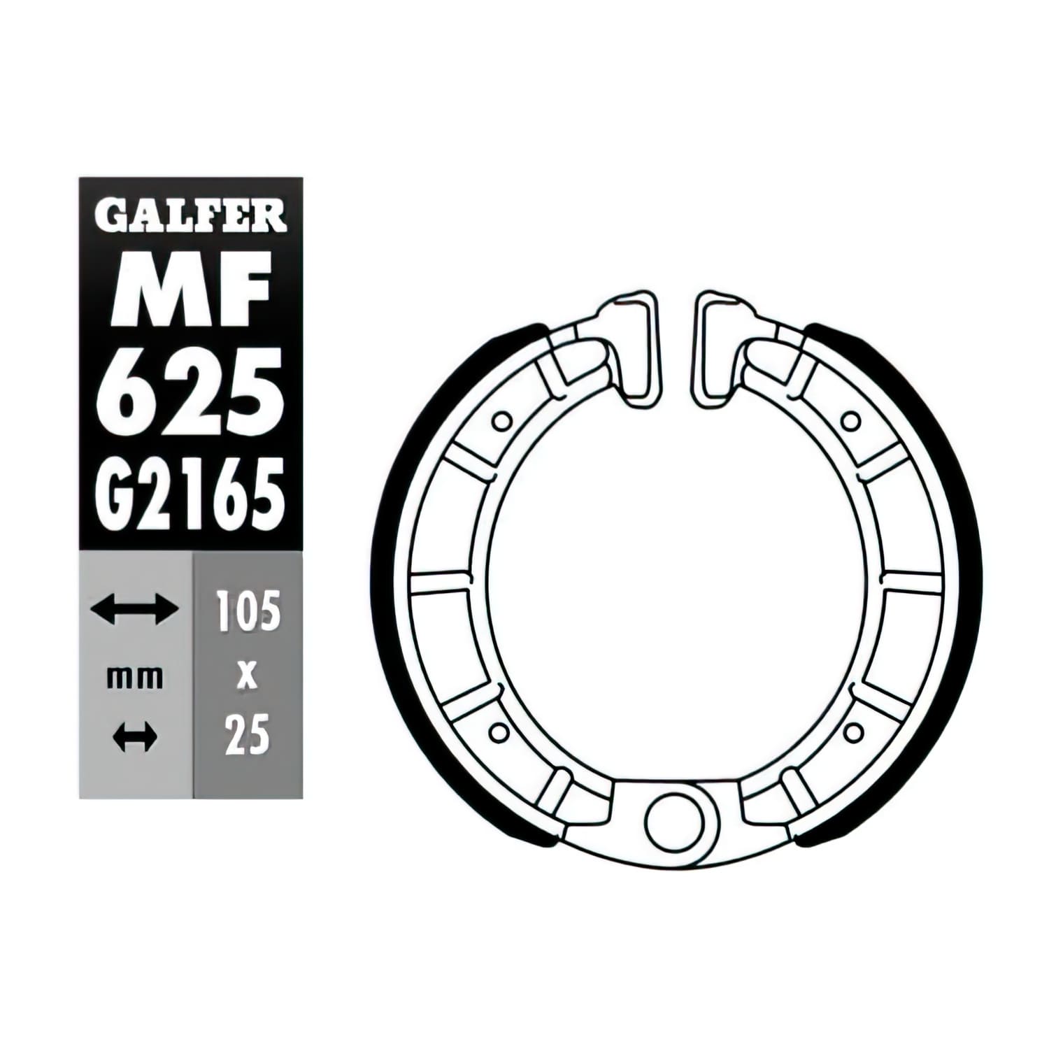 CGN507389 Ganasce freno anteriore / posteriore Galfer 18 Derbi Vamos / Variante / Fenix 50