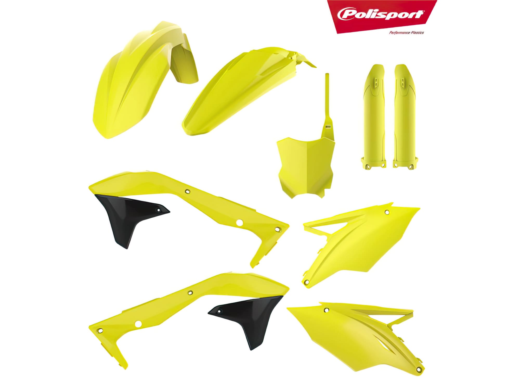 POL-8427000002 Fluo yellow Polisport Fairing Kit Kawasaki KXF 450