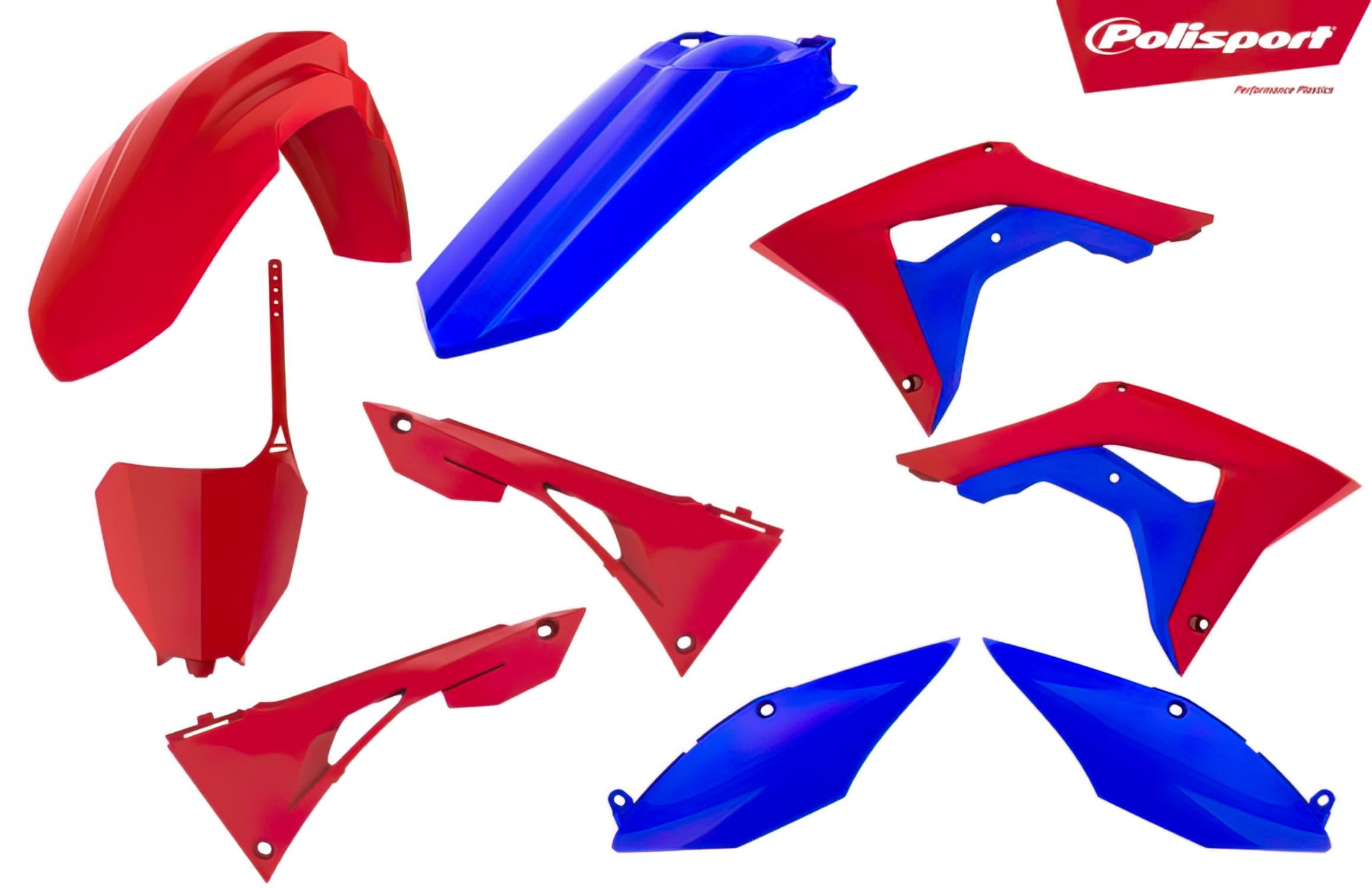 POL-90791 Polisport Fairing Kit Red / Blue Honda CRF250 / 450R