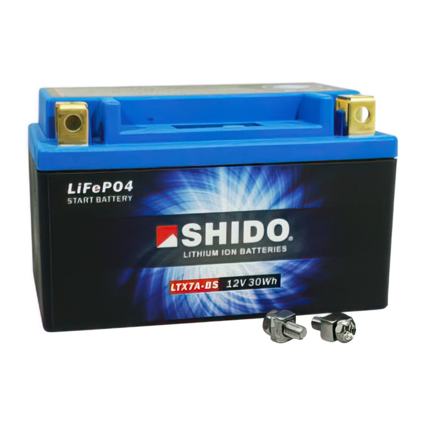 SHIDO-160280 Batteria Shido 12V 2,4 Ah LTX7A-BS Lithium Ion pronto per l'installazione